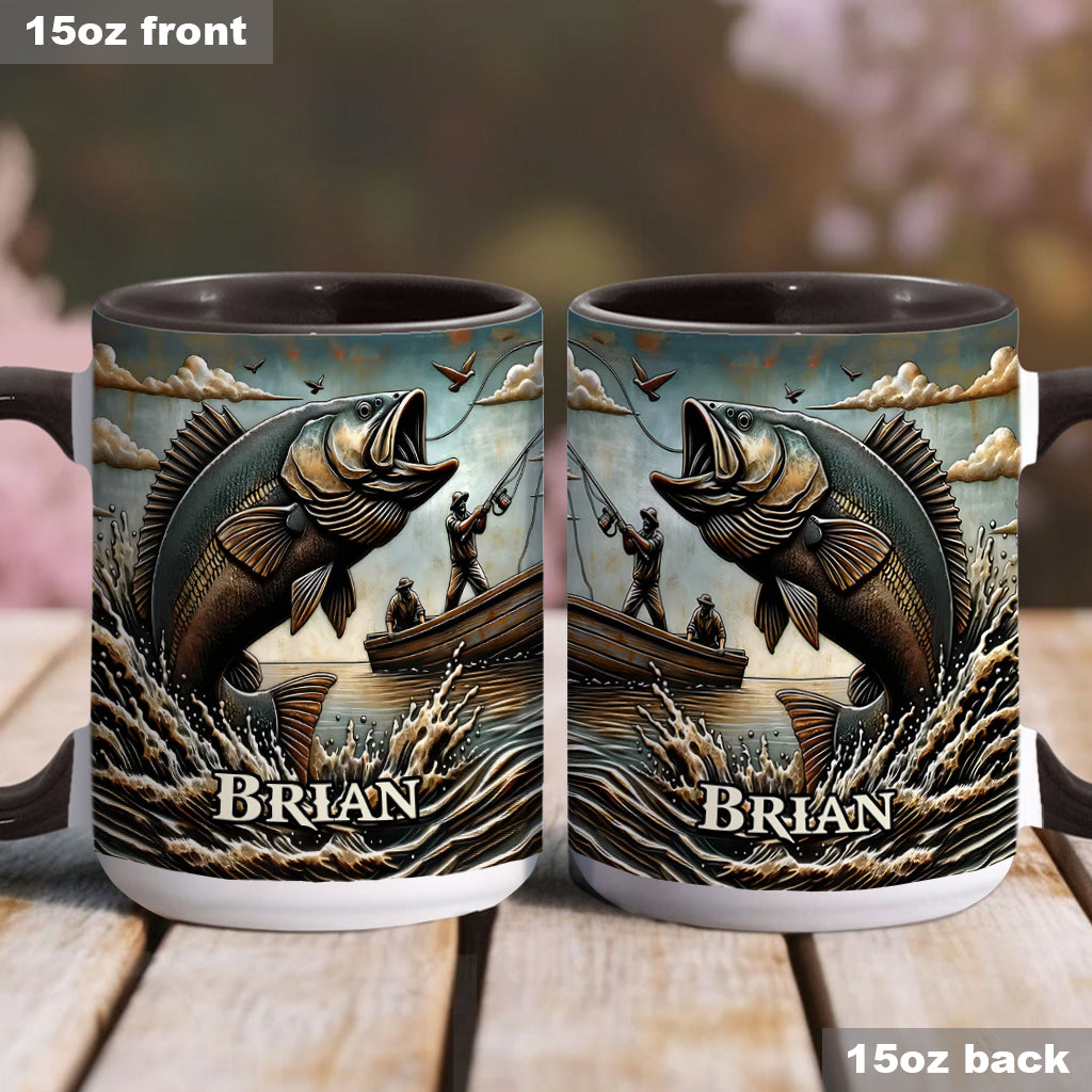 Personalized Fishing Accent Mug Love Fishing Gift For Fishermen - Image 4