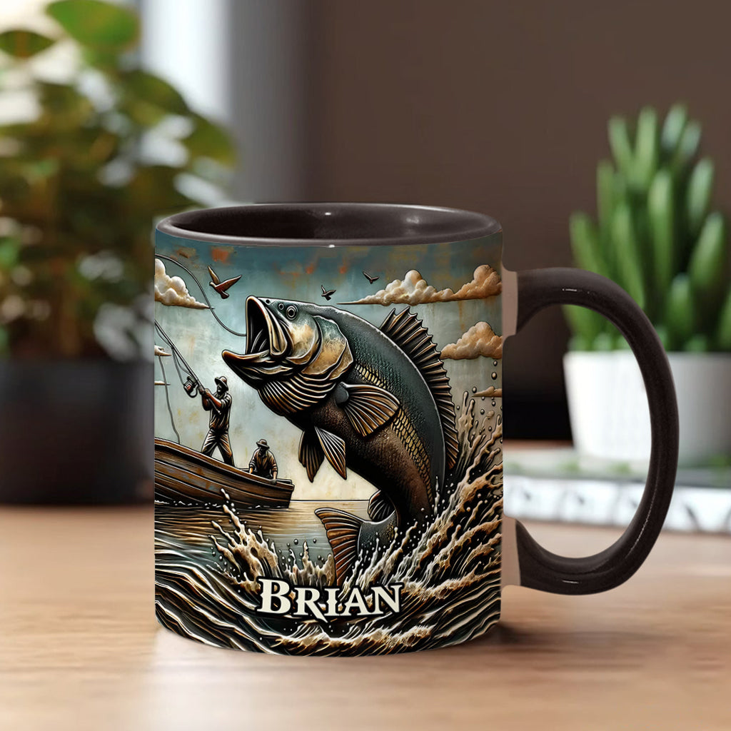 Personalized Fishing Accent Mug Love Fishing Gift For Fishermen - Image 2
