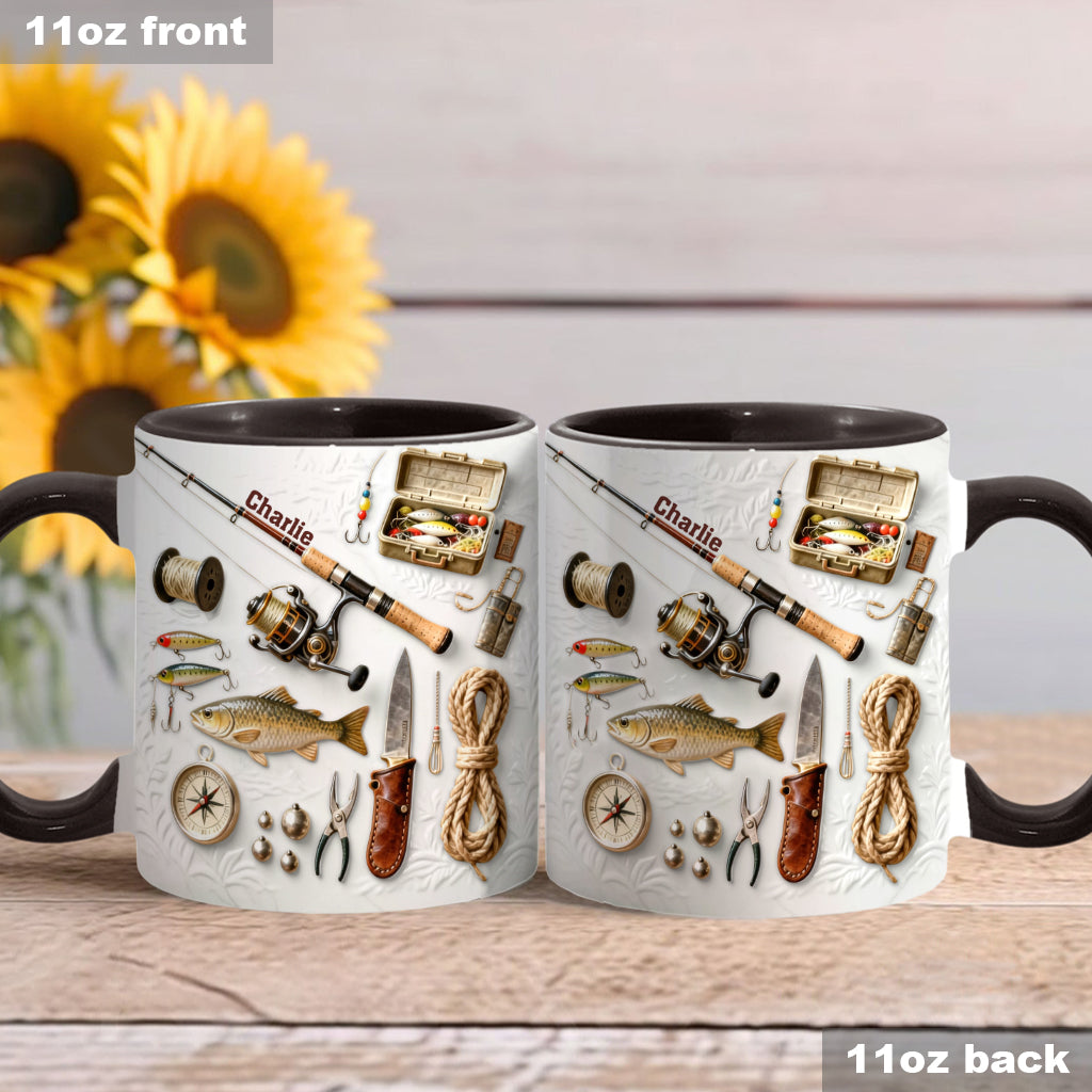 Personalized Fishing Accent Mug Love Fishing Gift For Fishing Enthusiasts - Image 2