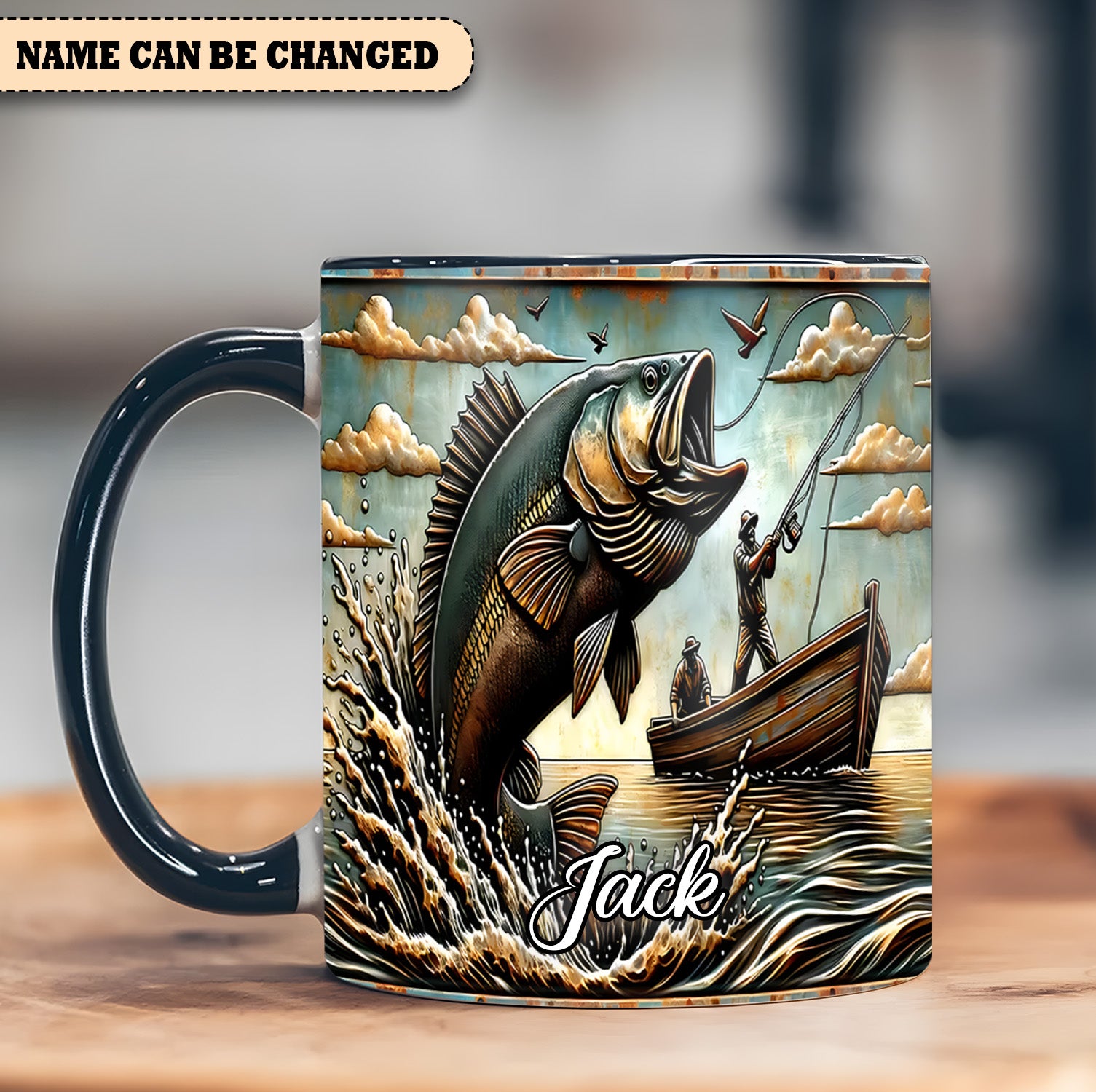 Personalized Fishing Accent Mug Love Fishing Gift For Fishing Fans - Image 6