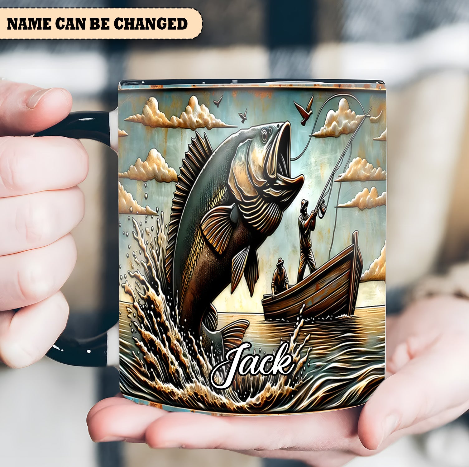 Personalized Fishing Accent Mug Love Fishing Gift For Fishing Fans - Image 5