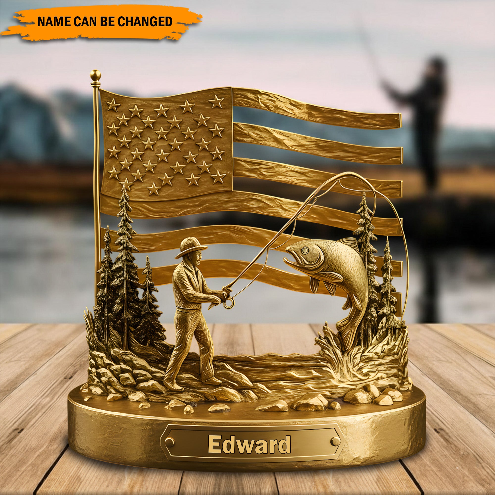 Personalized Fishing Acrylic Plaque Angler'S Triumph Fishing Presents For Dad - Image 2