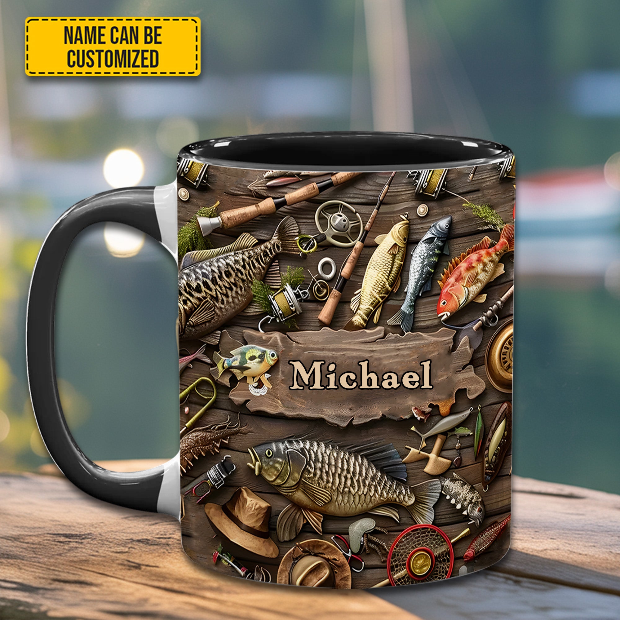 Personalized Fishing Adventure Accent Mug Gift For Fishing Adventures - Image 5