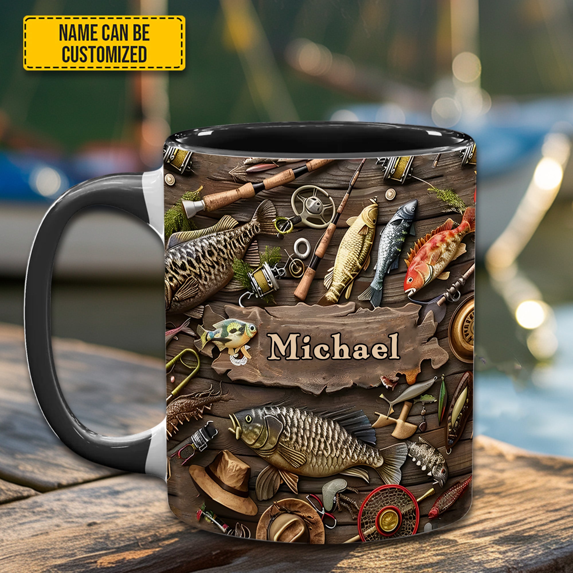 Personalized Fishing Adventure Accent Mug Gift For Fishing Adventures - Image 4
