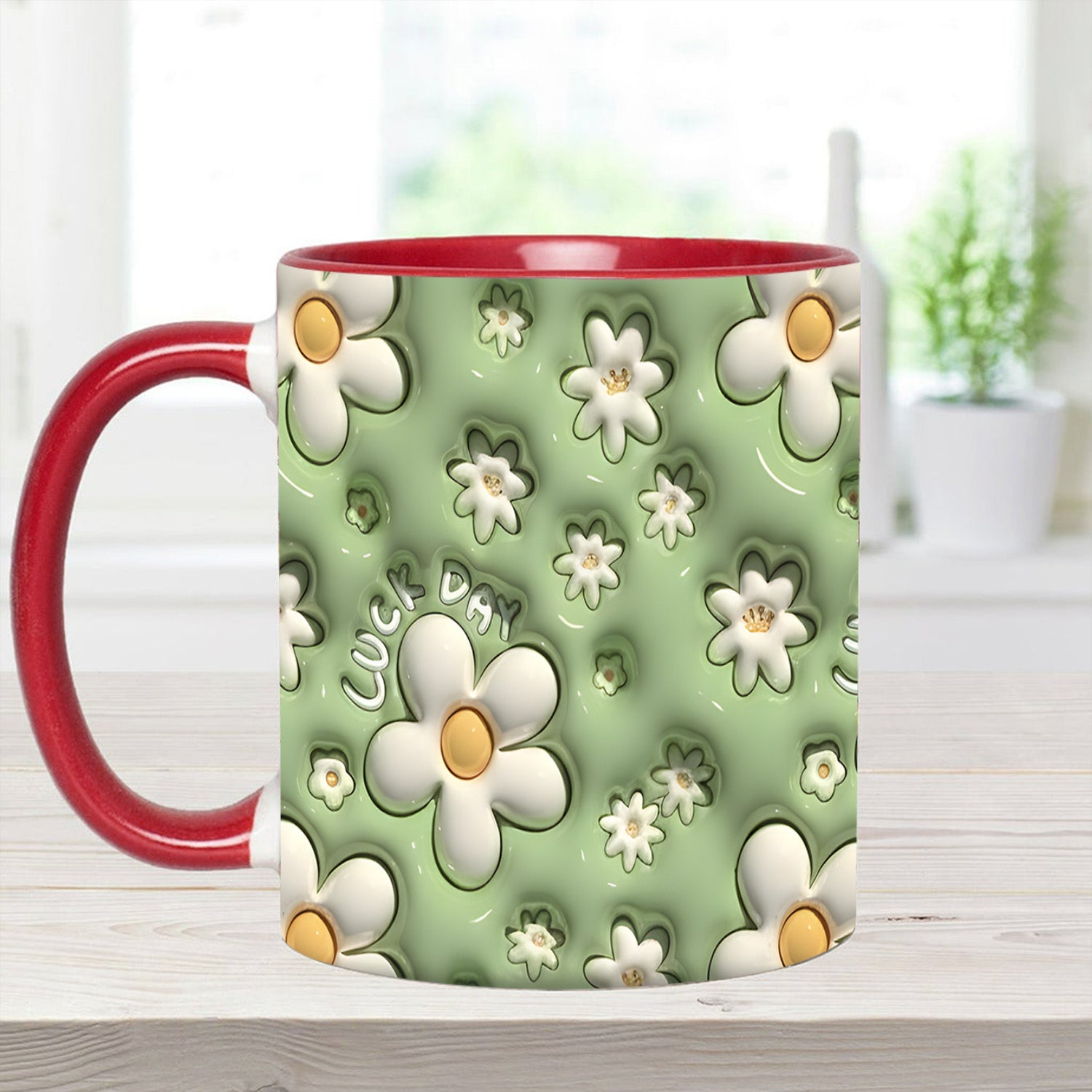 Personalized Flower Accent Mug Daisy Flower Flower Presents Merchandise - Image 6