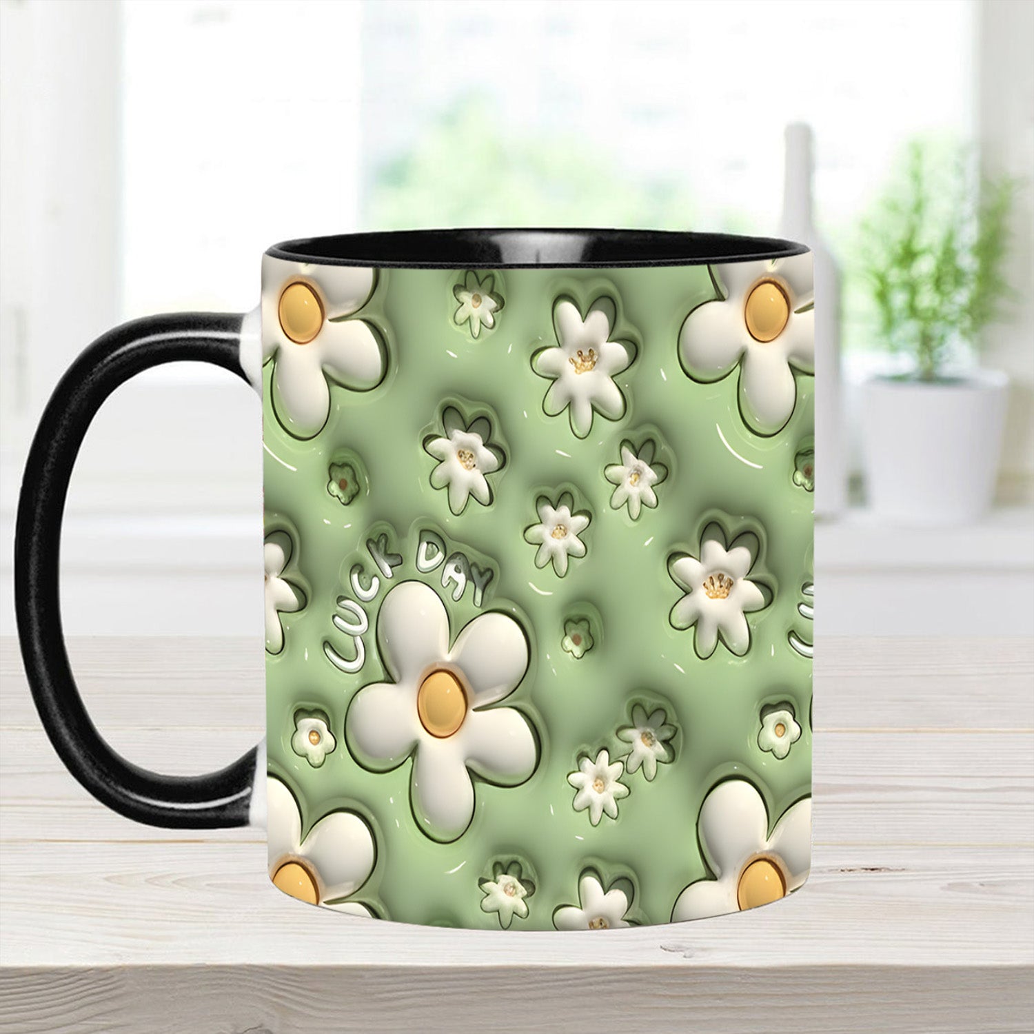 Personalized Flower Accent Mug Daisy Flower Flower Presents Merchandise - Image 7