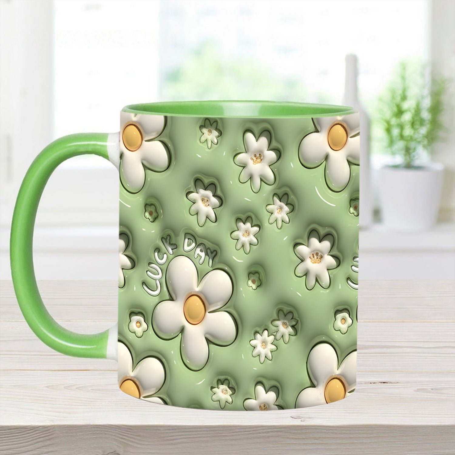 Personalized Flower Accent Mug Daisy Flower Flower Presents Merchandise - Image 5