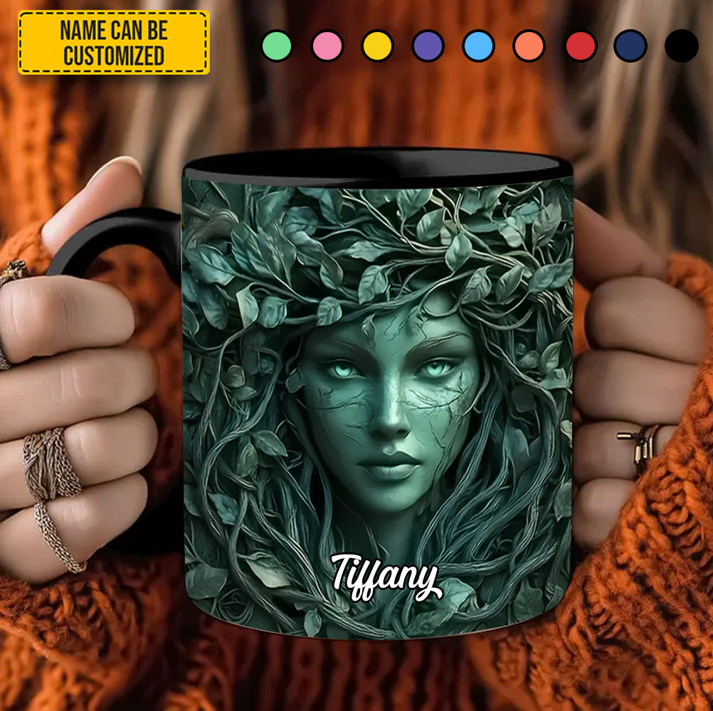 Personalized Forest Goddess Accent Mug Good Gify For Him Her - Image 4