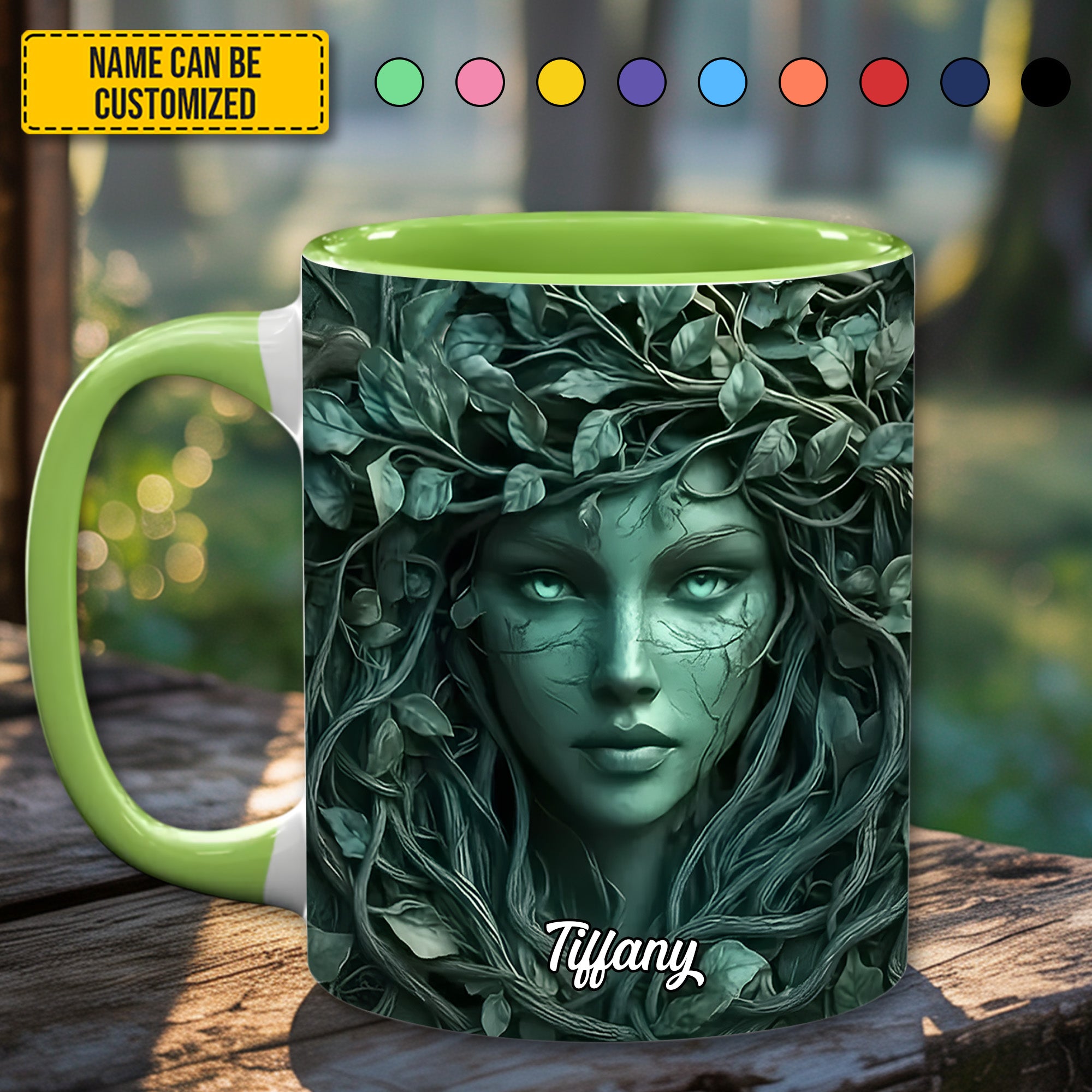 Personalized Forest Goddess Accent Mug Good Gify For Him Her - Image 2