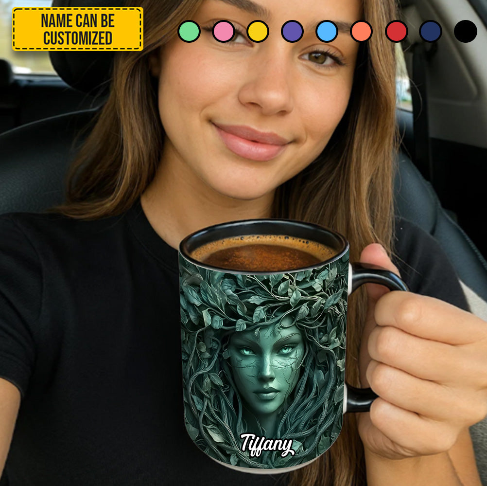 Personalized Forest Goddess Accent Mug Good Gify For Him Her - Image 3