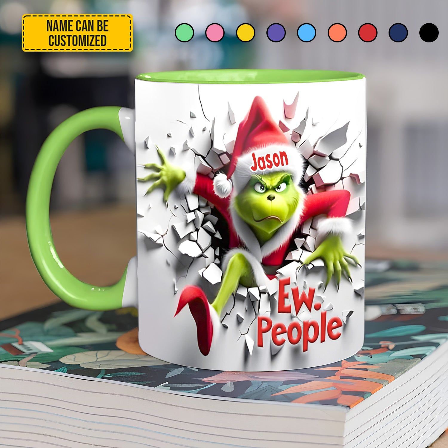 Personalized Funny Accent Mug Grumpy Christmas Monster Christmas Gift Ideas For Mom - Image 5