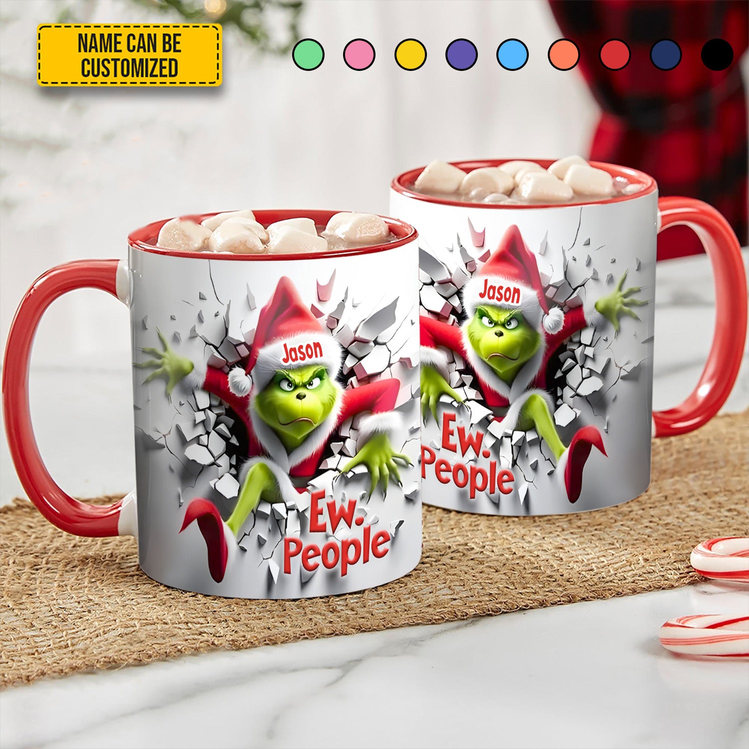 Personalized Funny Accent Mug Grumpy Christmas Monster Christmas Gift Ideas For Mom - Image 3