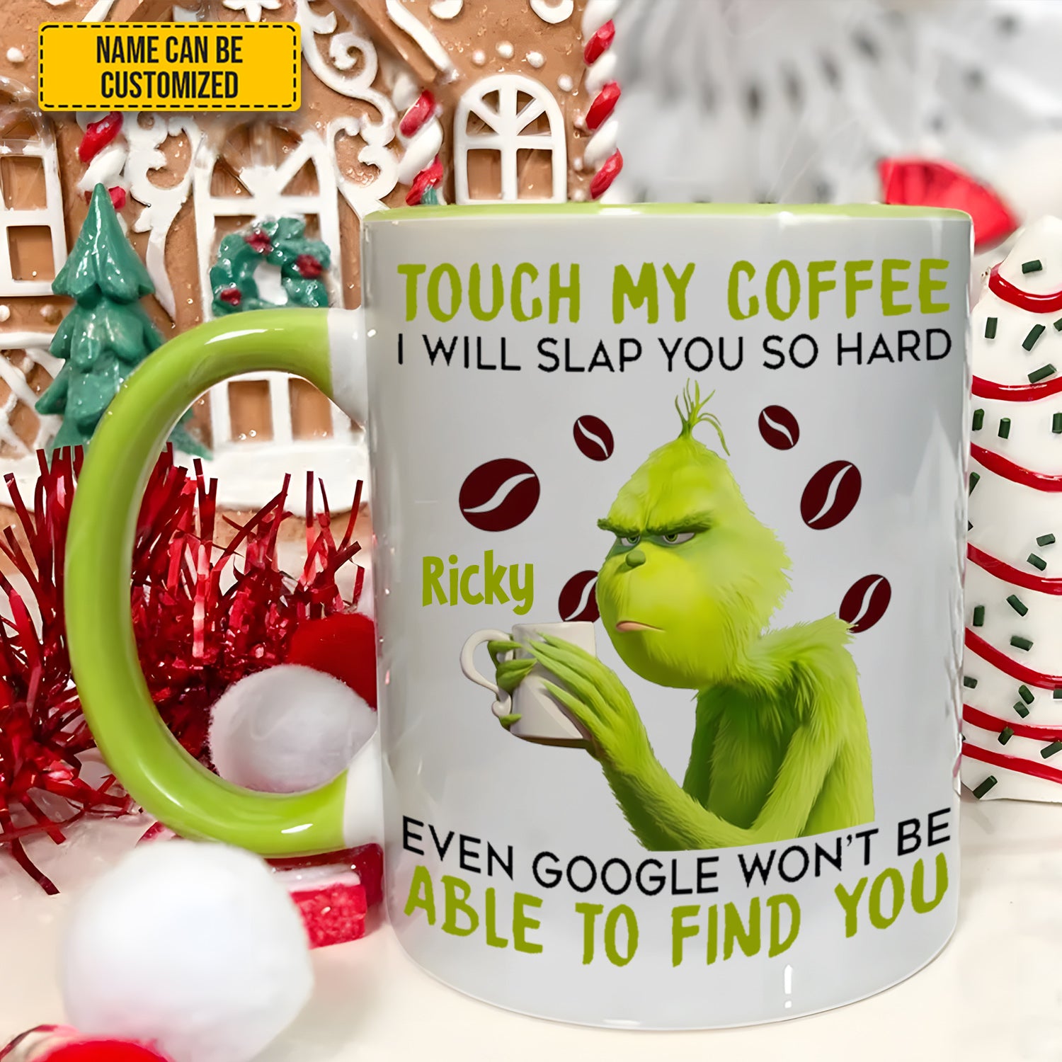 Personalized Funny Accent Mug Touch My Coffee Hilarious Gift For Laugh Lovers