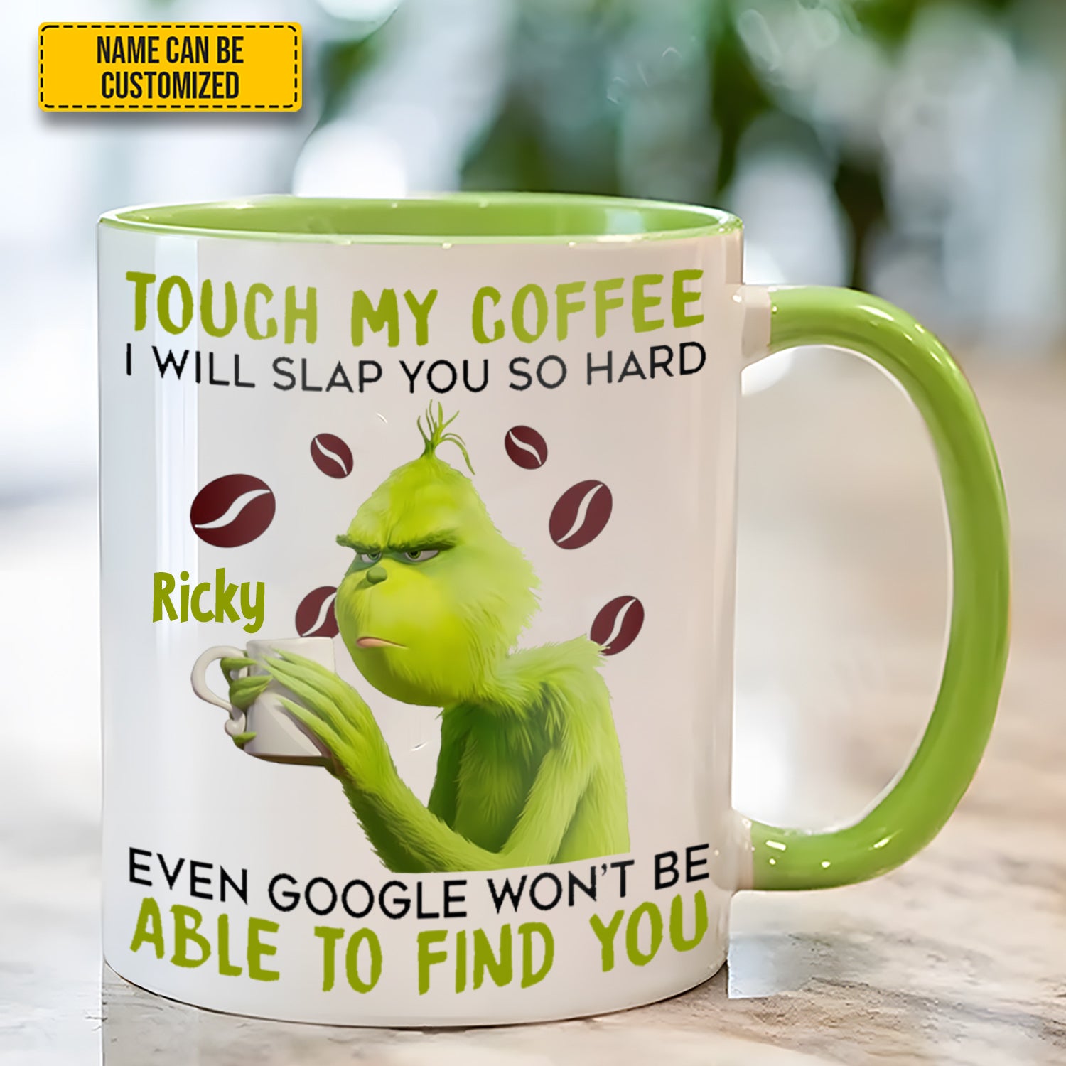 Personalized Funny Accent Mug Touch My Coffee Hilarious Gift For Laugh Lovers - Image 4