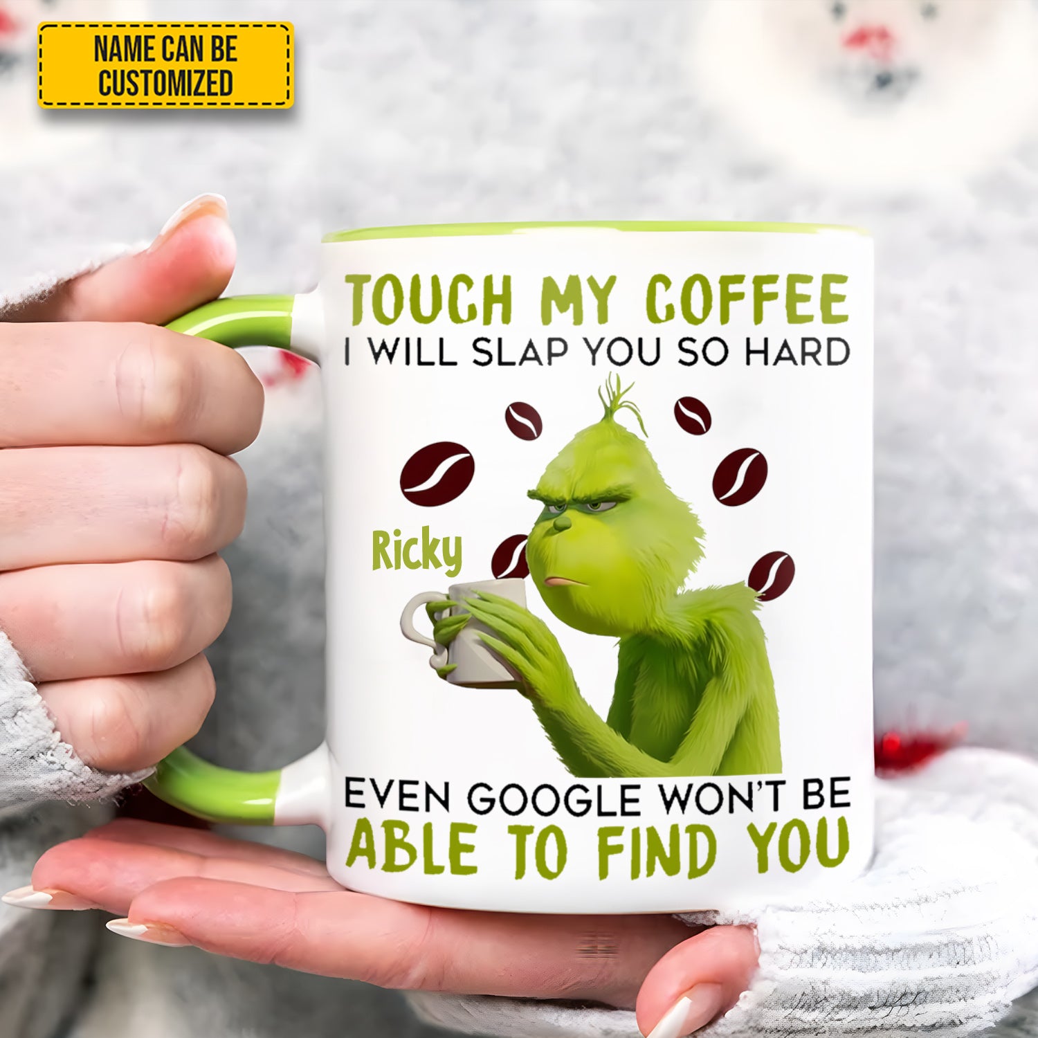 Personalized Funny Accent Mug Touch My Coffee Hilarious Gift For Laugh Lovers - Image 2
