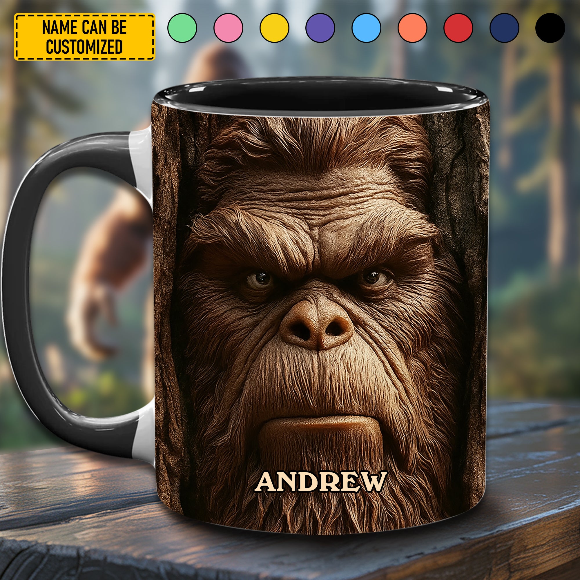 Personalized Funny Bigfoot Accent Mug Wild Spirit Bigfoot Themed Gifts - Image 5