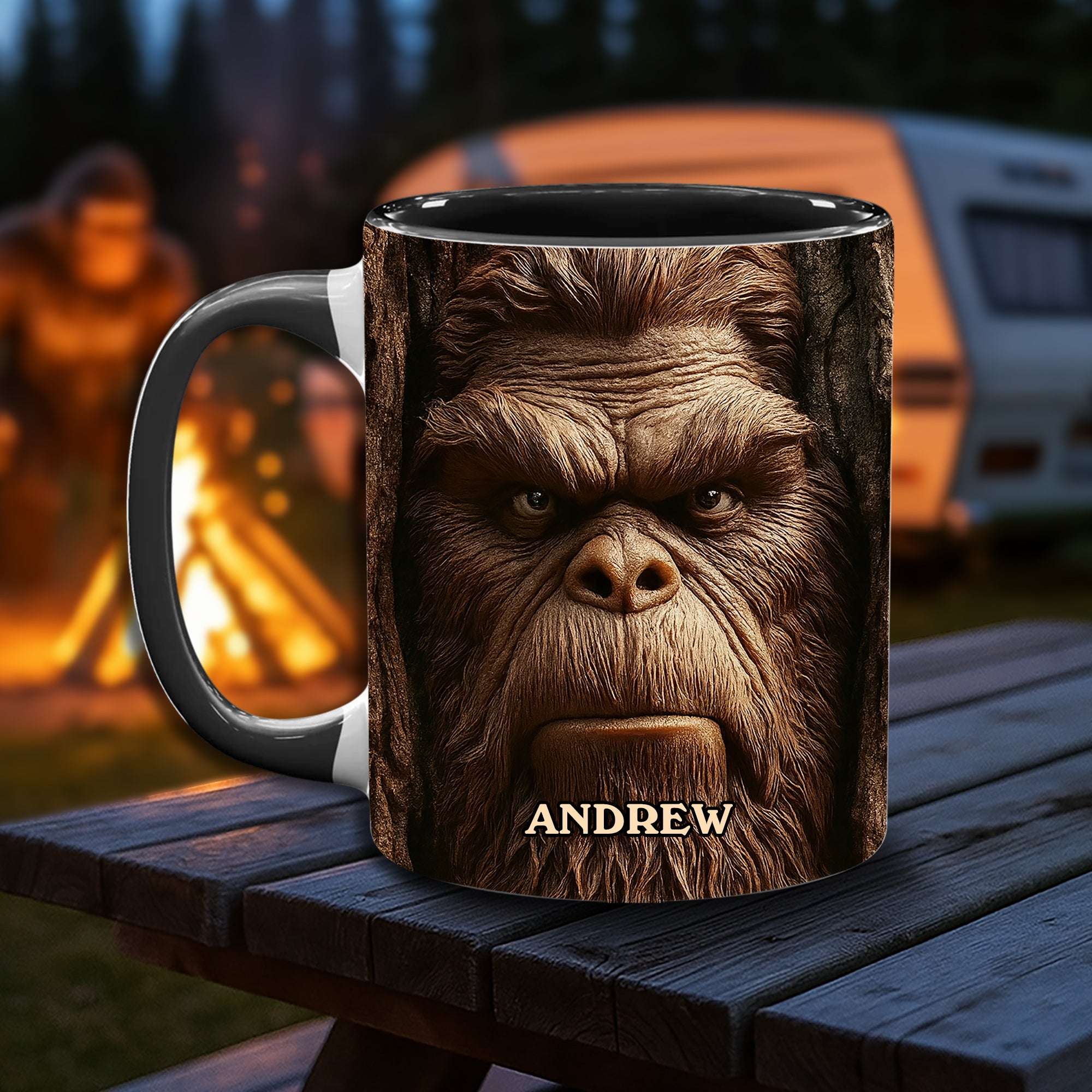 Personalized Funny Bigfoot Accent Mug Wild Spirit Bigfoot Themed Gifts