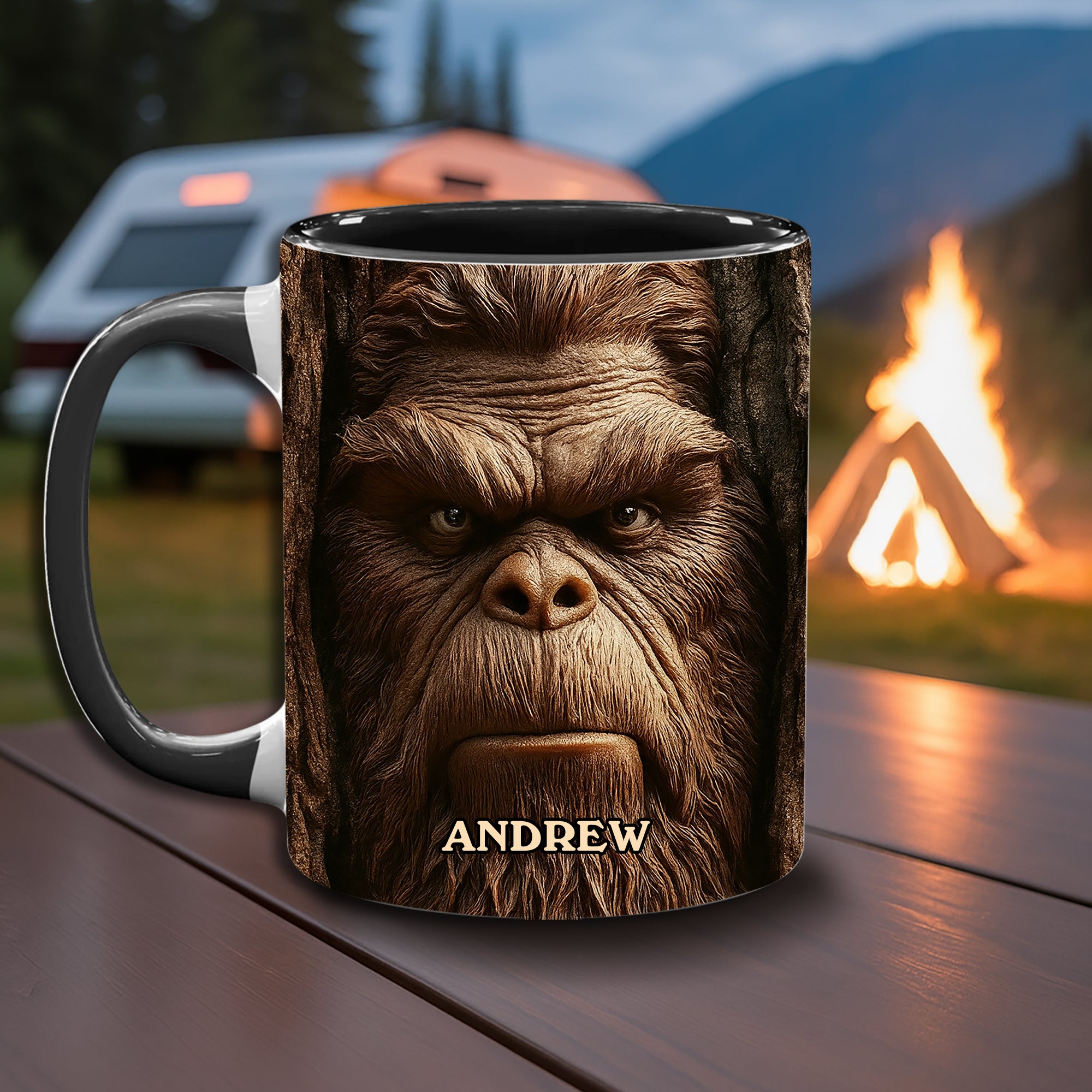 Personalized Funny Bigfoot Accent Mug Wild Spirit Bigfoot Themed Gifts - Image 3