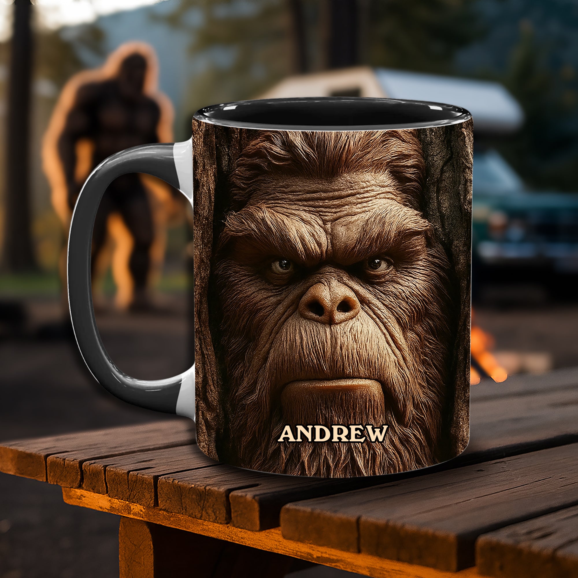 Personalized Funny Bigfoot Accent Mug Wild Spirit Bigfoot Themed Gifts - Image 2