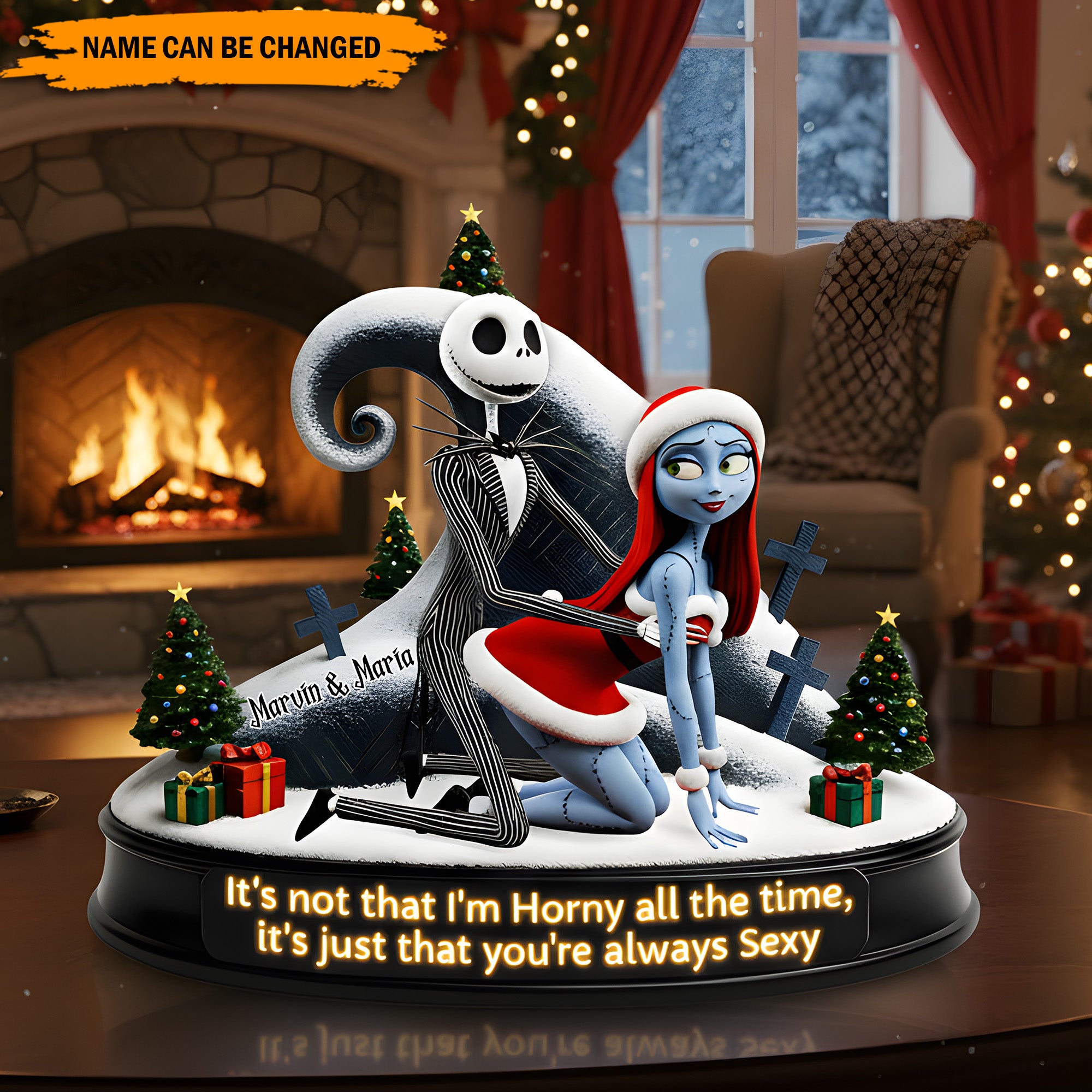 Personalized Funny Couple Plaque Naughty Holiday Love Gifts For Married Couple