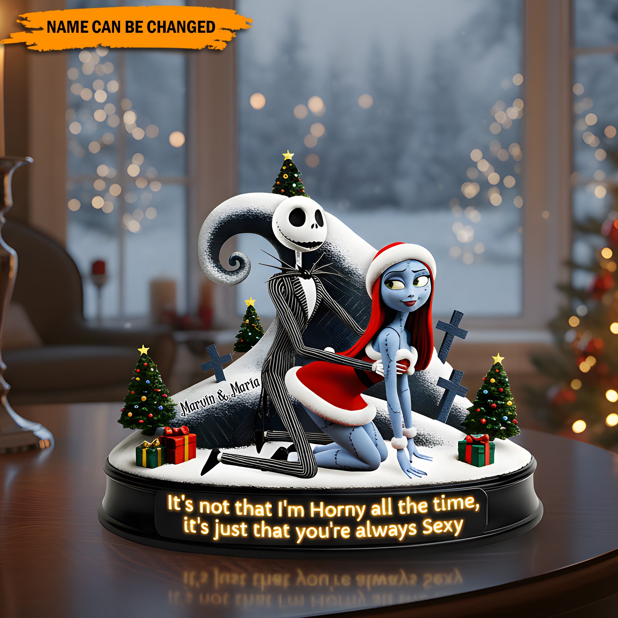 Personalized Funny Couple Plaque Naughty Holiday Love Gifts For Married Couple - Image 3