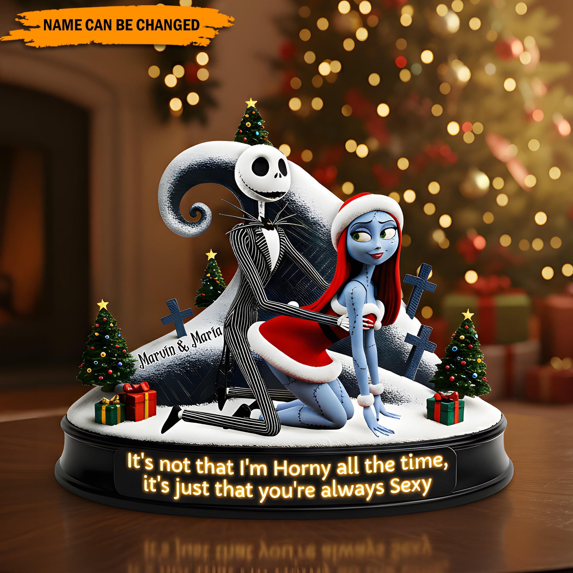Personalized Funny Couple Plaque Naughty Holiday Love Gifts For Married Couple - Image 2
