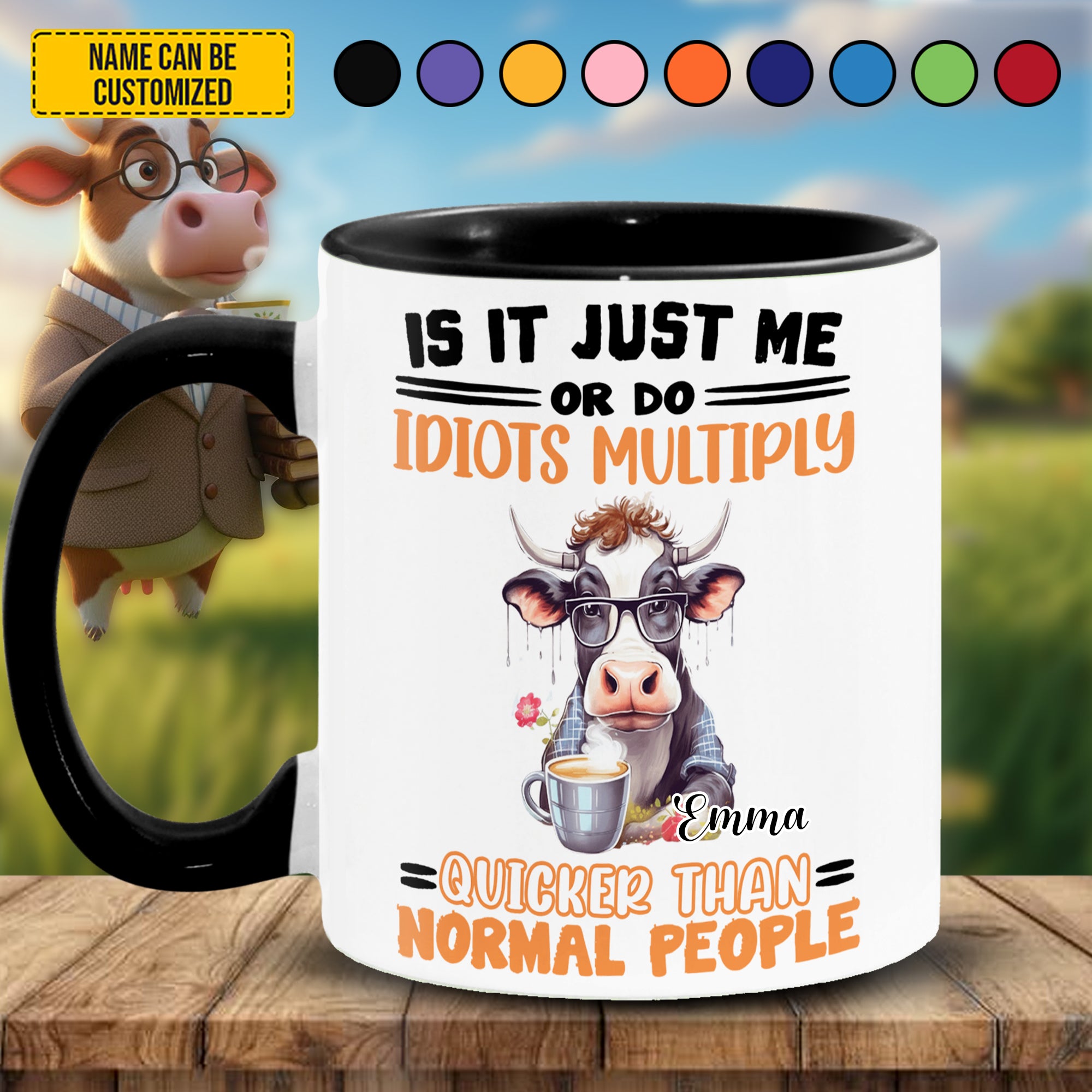Personalized Funny Cow Accent Mug Is It Just Me Gifts For Highland Cow Lovers