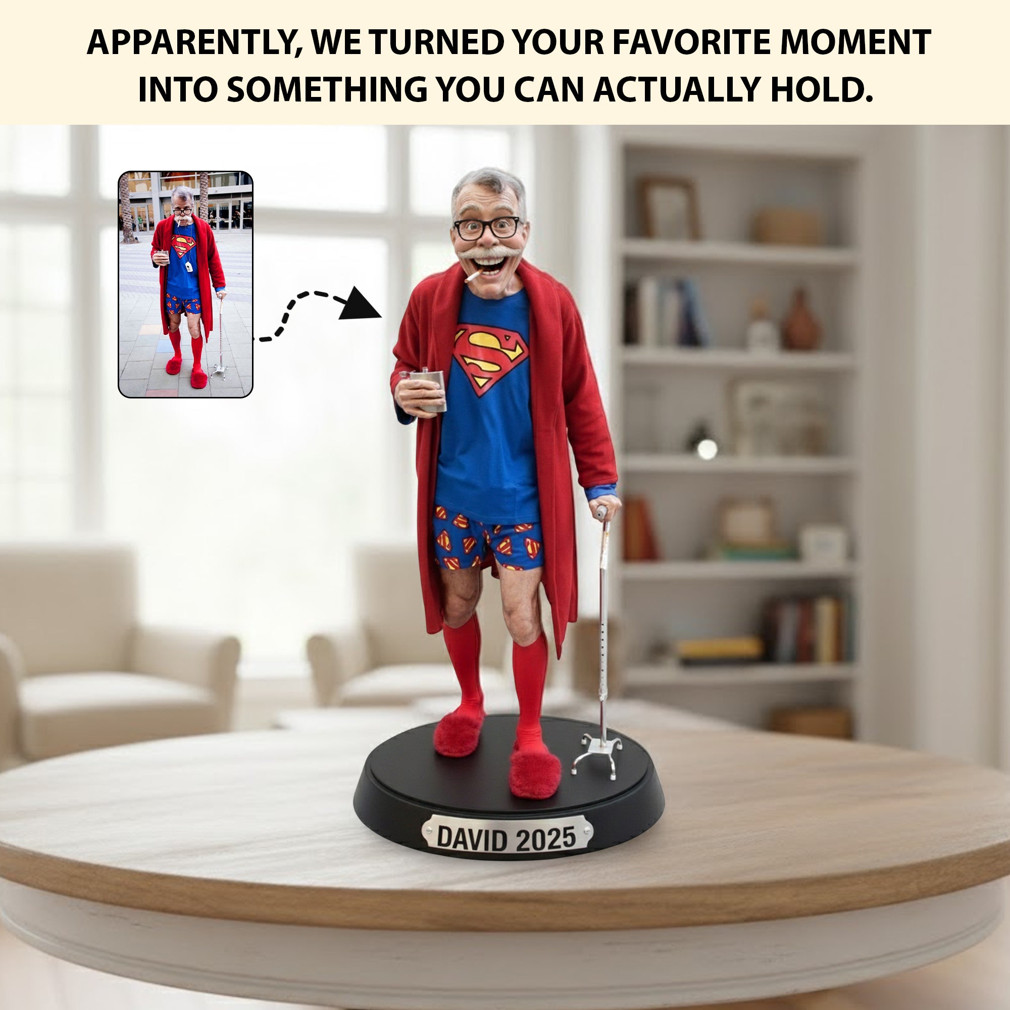 Personalized Funny Photo Acrylic Plaque Chaos In Mini Form Gag Gifts For Friends - Image 2