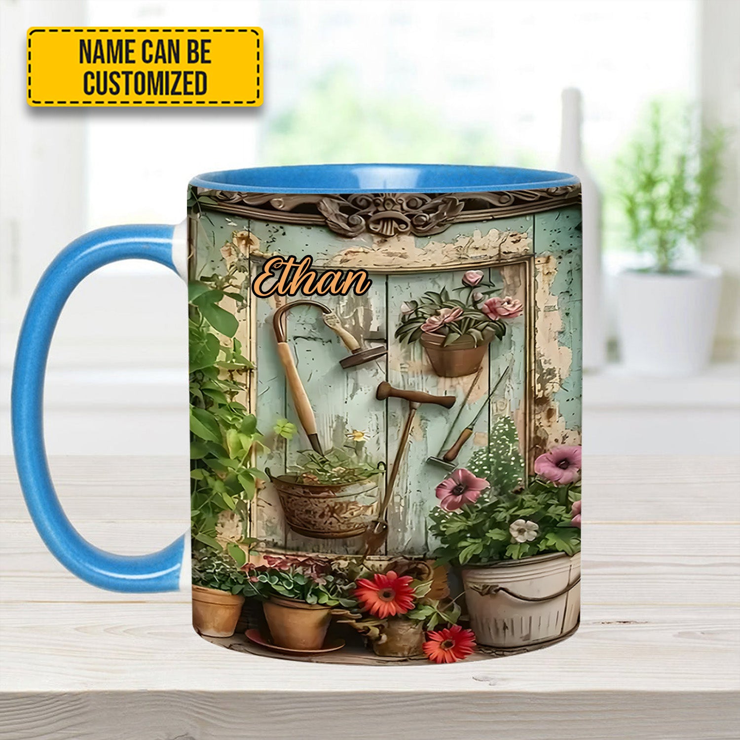 Personalized Gardening Accent Mug Garden Tools And Flowers Gift For Flower Lovers - Image 8
