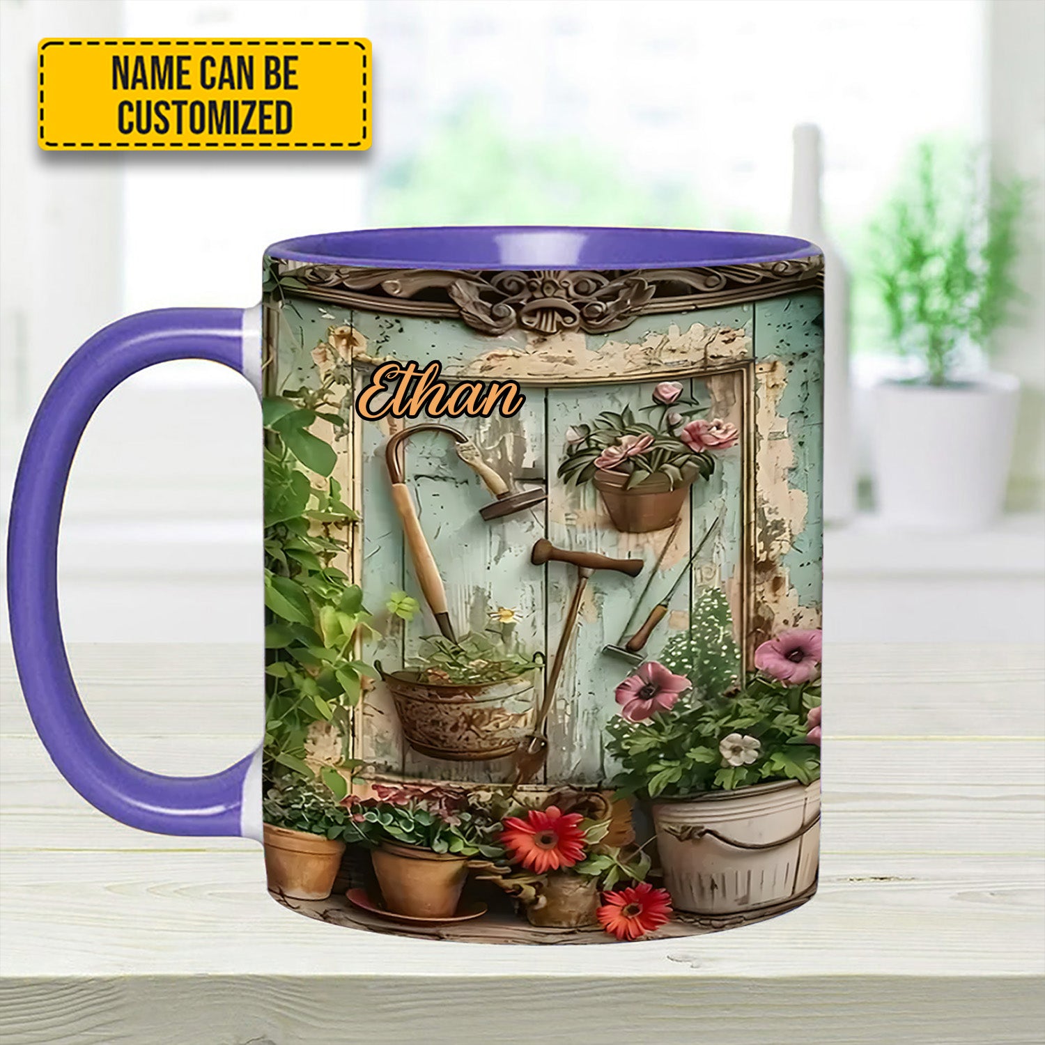 Personalized Gardening Accent Mug Garden Tools And Flowers Gift For Flower Lovers - Image 13