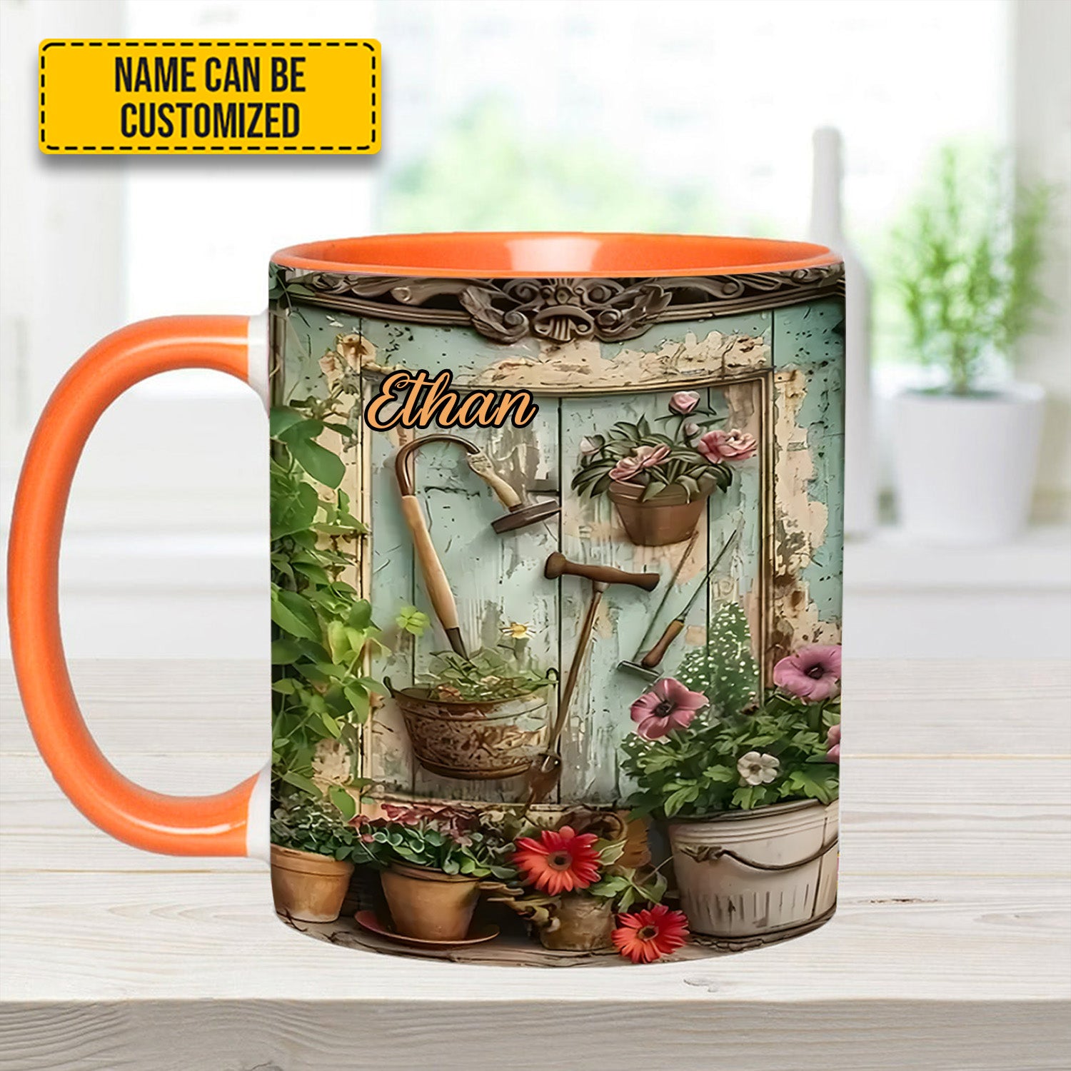 Personalized Gardening Accent Mug Garden Tools And Flowers Gift For Flower Lovers - Image 10