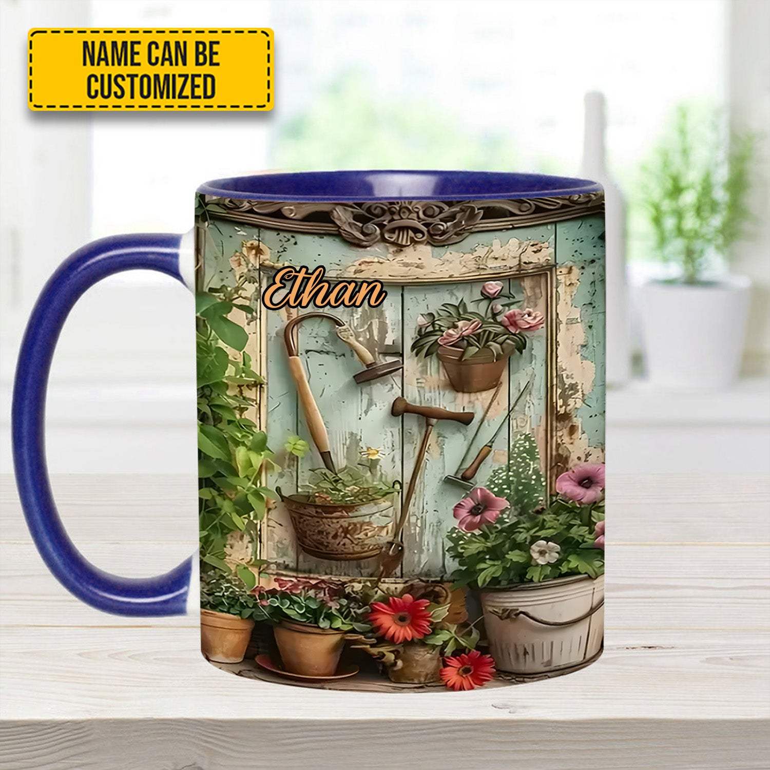 Personalized Gardening Accent Mug Garden Tools And Flowers Gift For Flower Lovers - Image 9