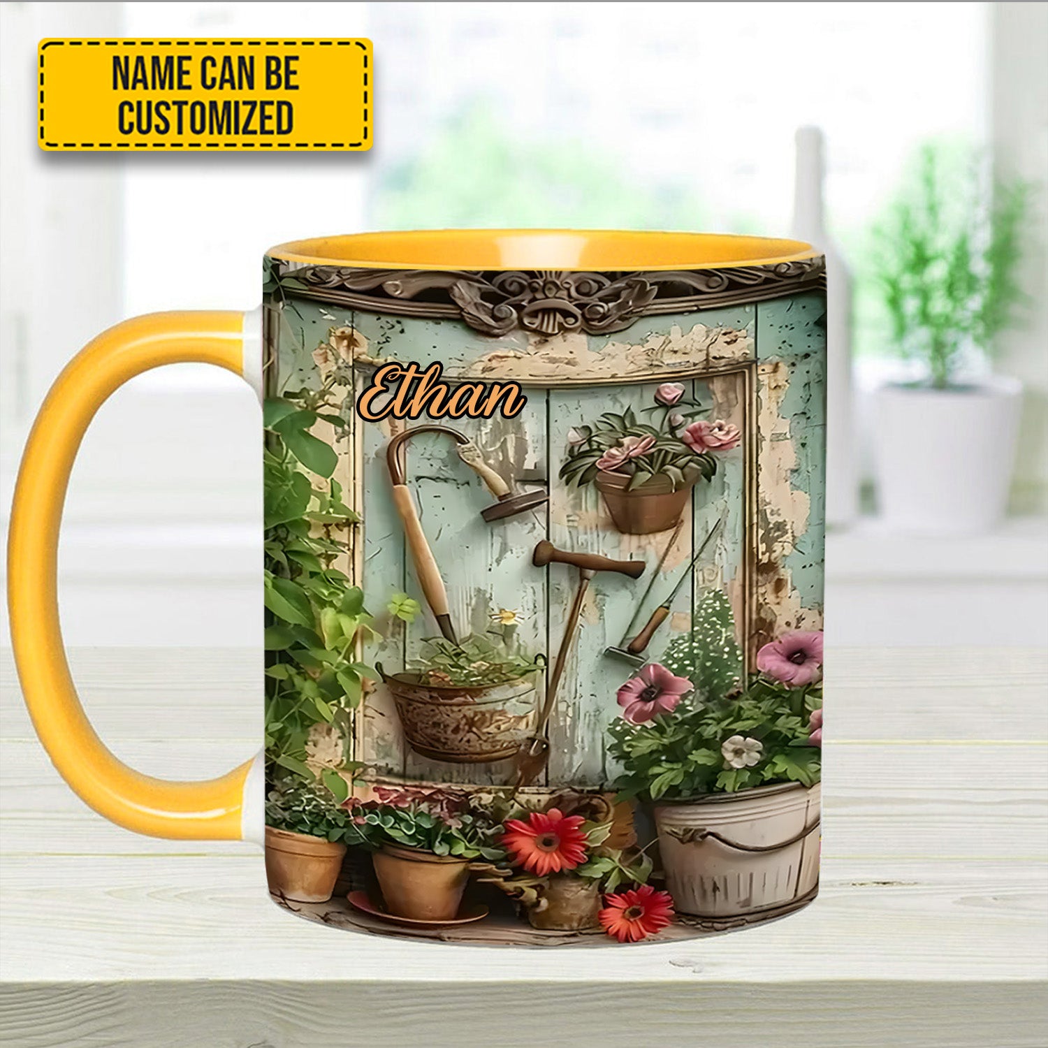 Personalized Gardening Accent Mug Garden Tools And Flowers Gift For Flower Lovers - Image 12