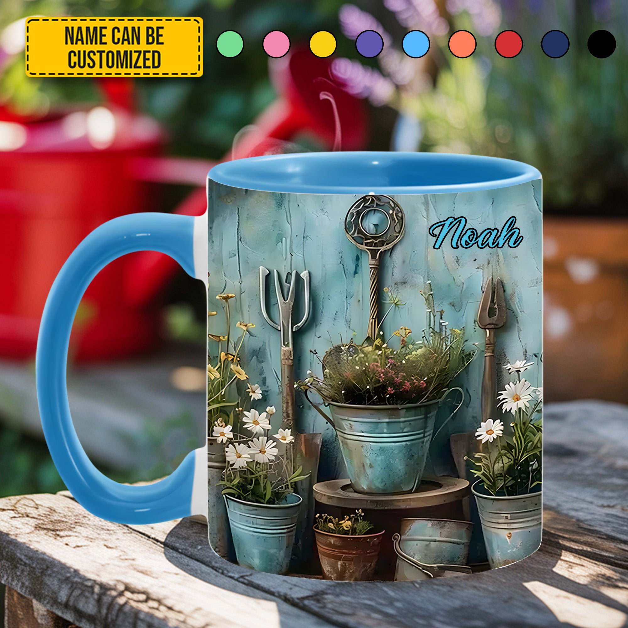 Personalized Gardening Accent Mug Gardening Tool & Floral Gift For Flower Lovers