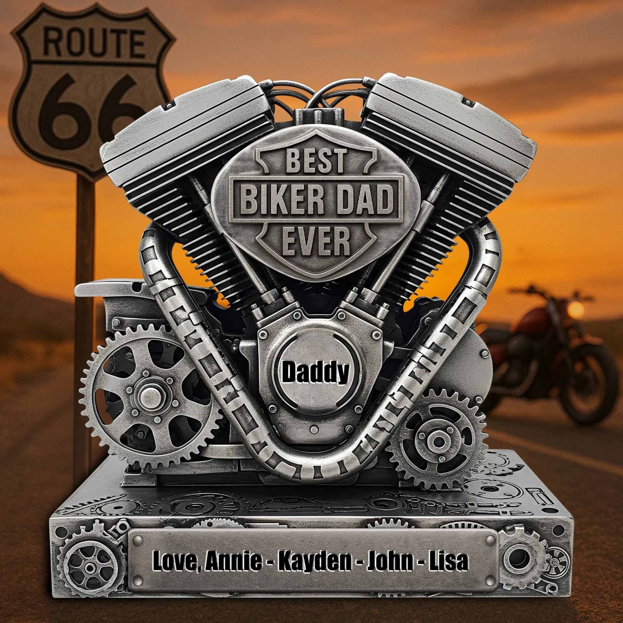 Personalized Gifts For Dad Motorcycle Engine Acrylic Plaque Father'S Day Motorbike Gifts