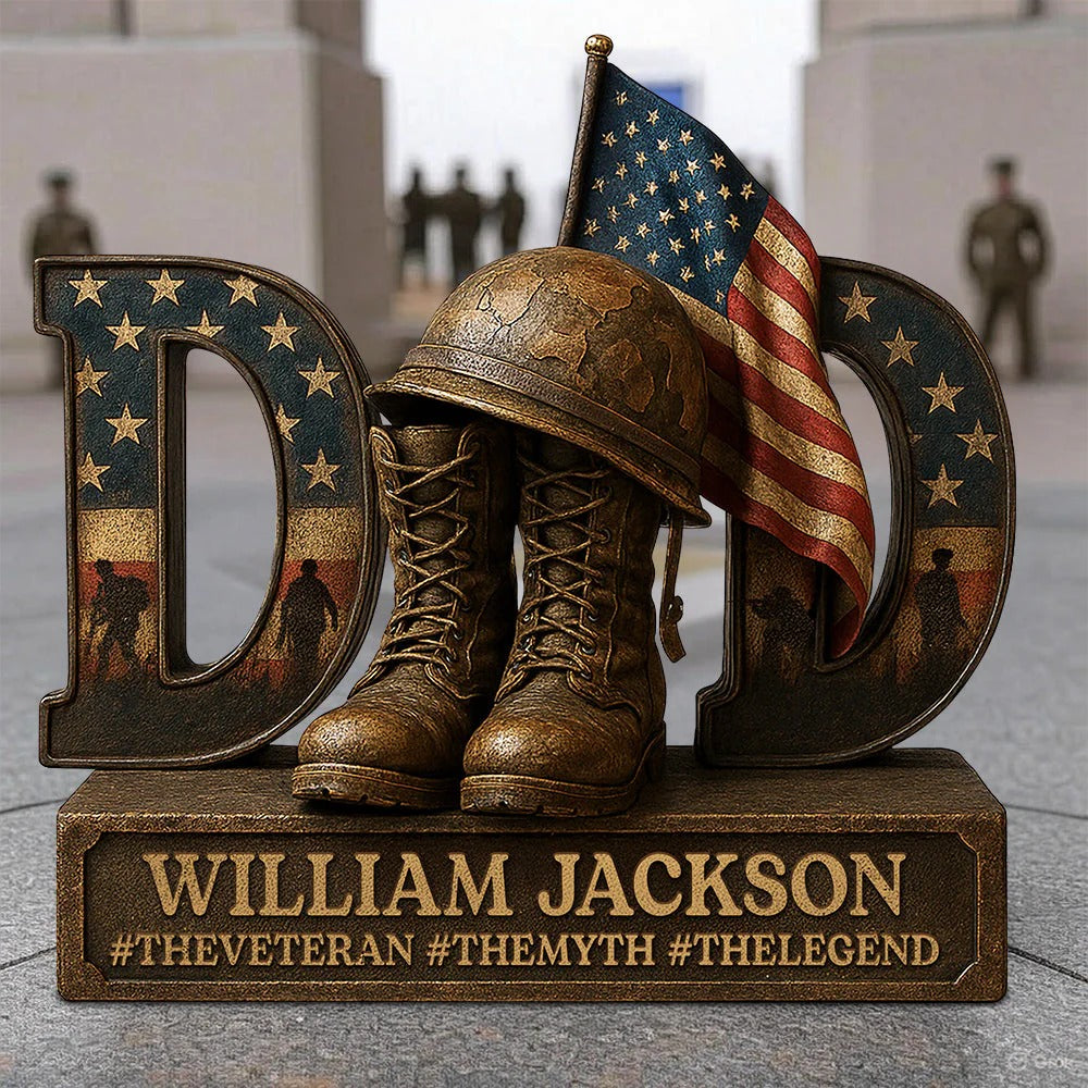 Personalized Gifts For Dad Veteran Dad Acrylic Plaque Unique Gifts For Veterans - Image 2