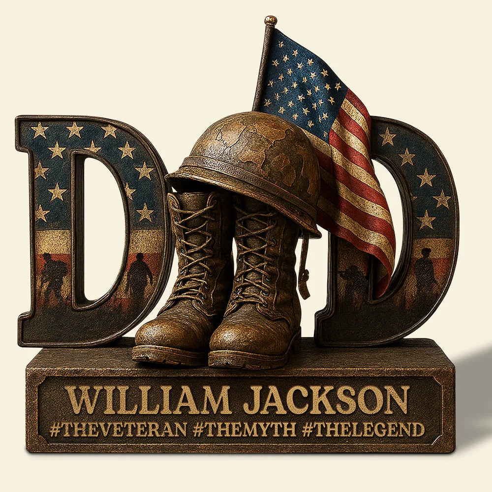 Personalized Gifts For Dad Veteran Dad Acrylic Plaque Unique Gifts For Veterans - Image 3