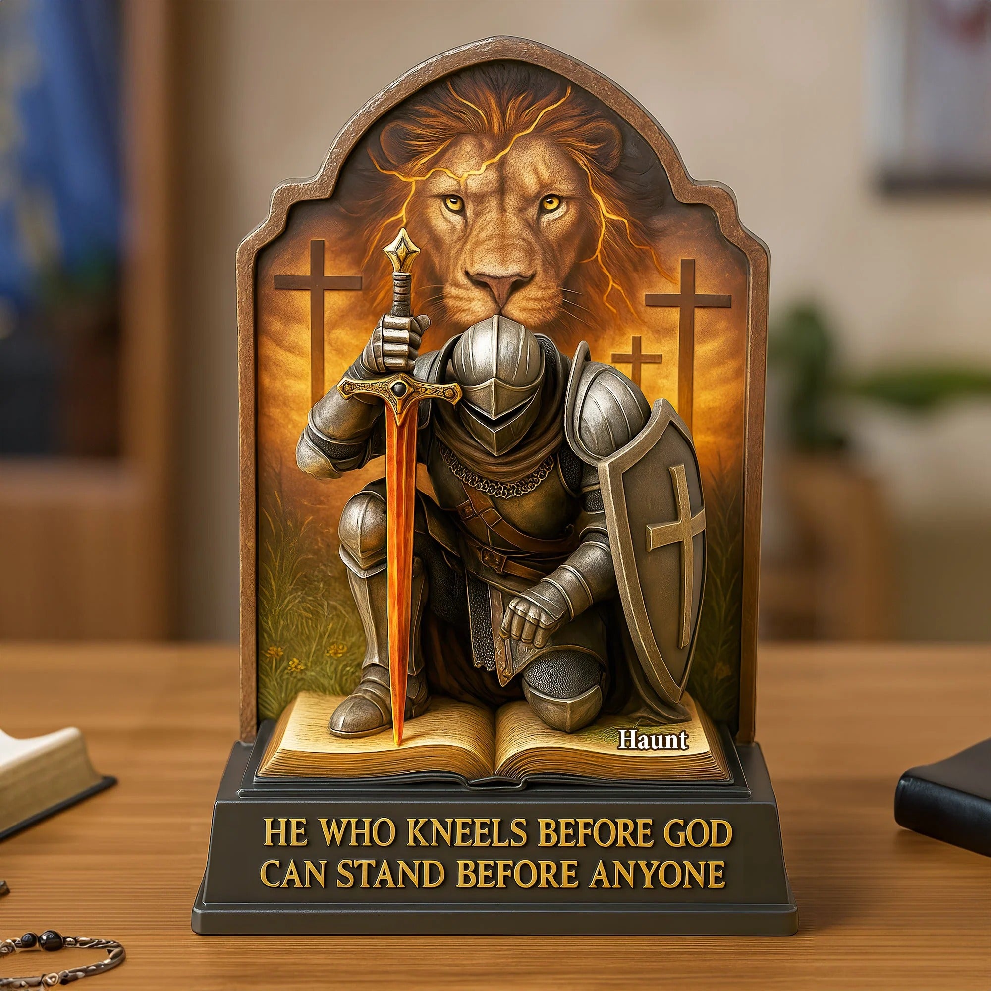 Personalized Gifts For Jesus The Man Kneels Before God Acrylic Plaque Religious Easter Gifts