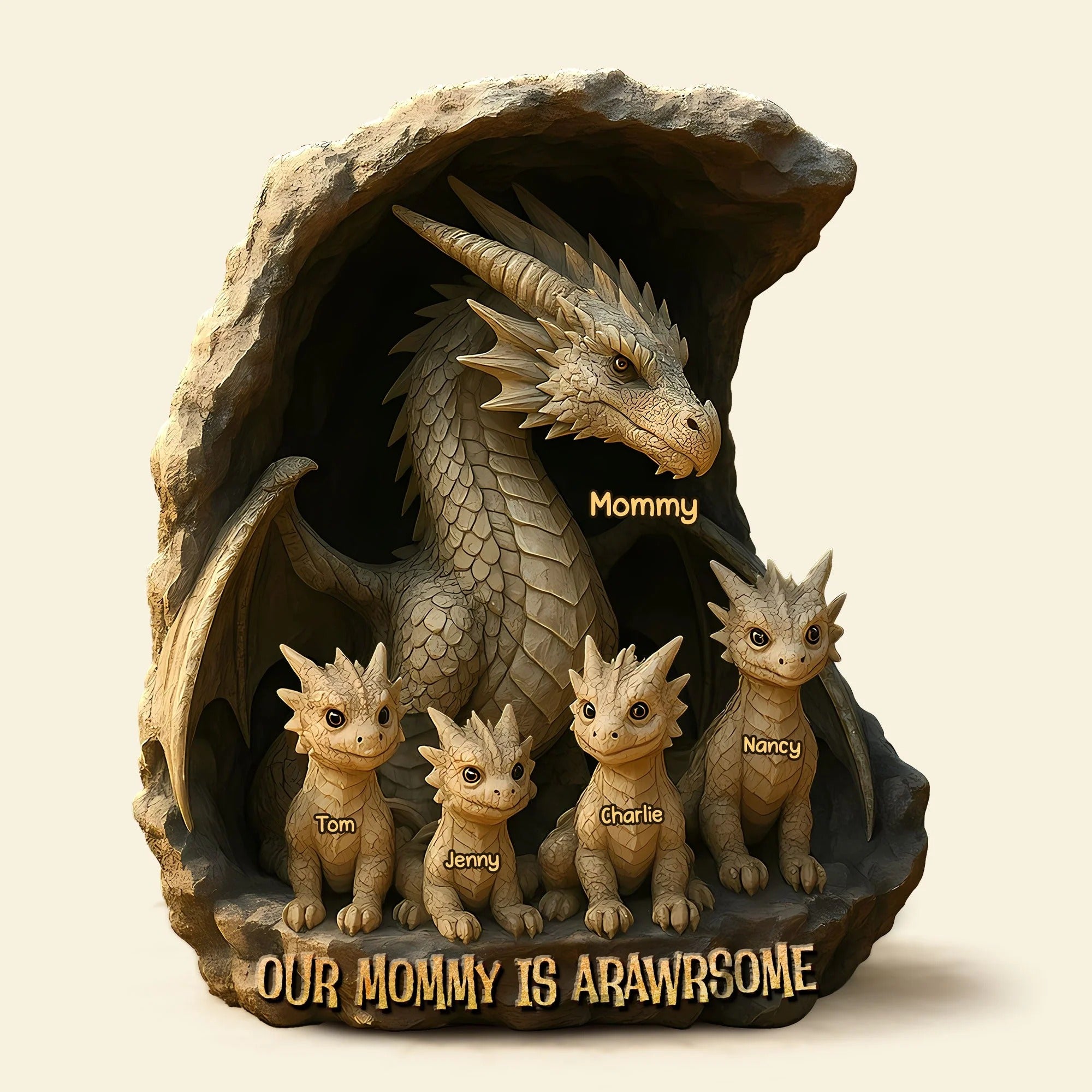 Personalized Gifts For Mom Acrylic Plaque Mama'S Dragon Birthday Presents For Mum - Image 3