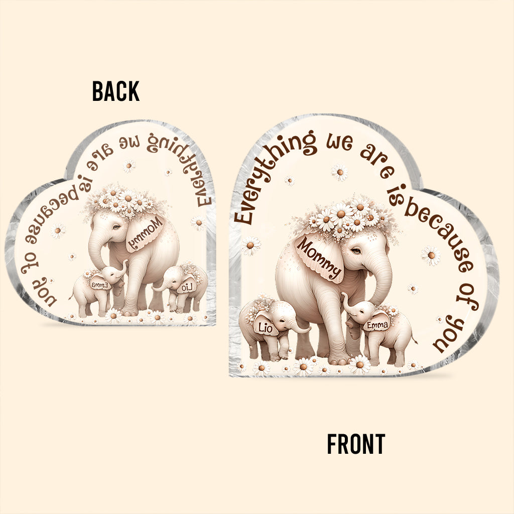 Personalized Grandma Custom Shaped Acrylic Plaque Cute Elephant Gifts For Nana - Image 3