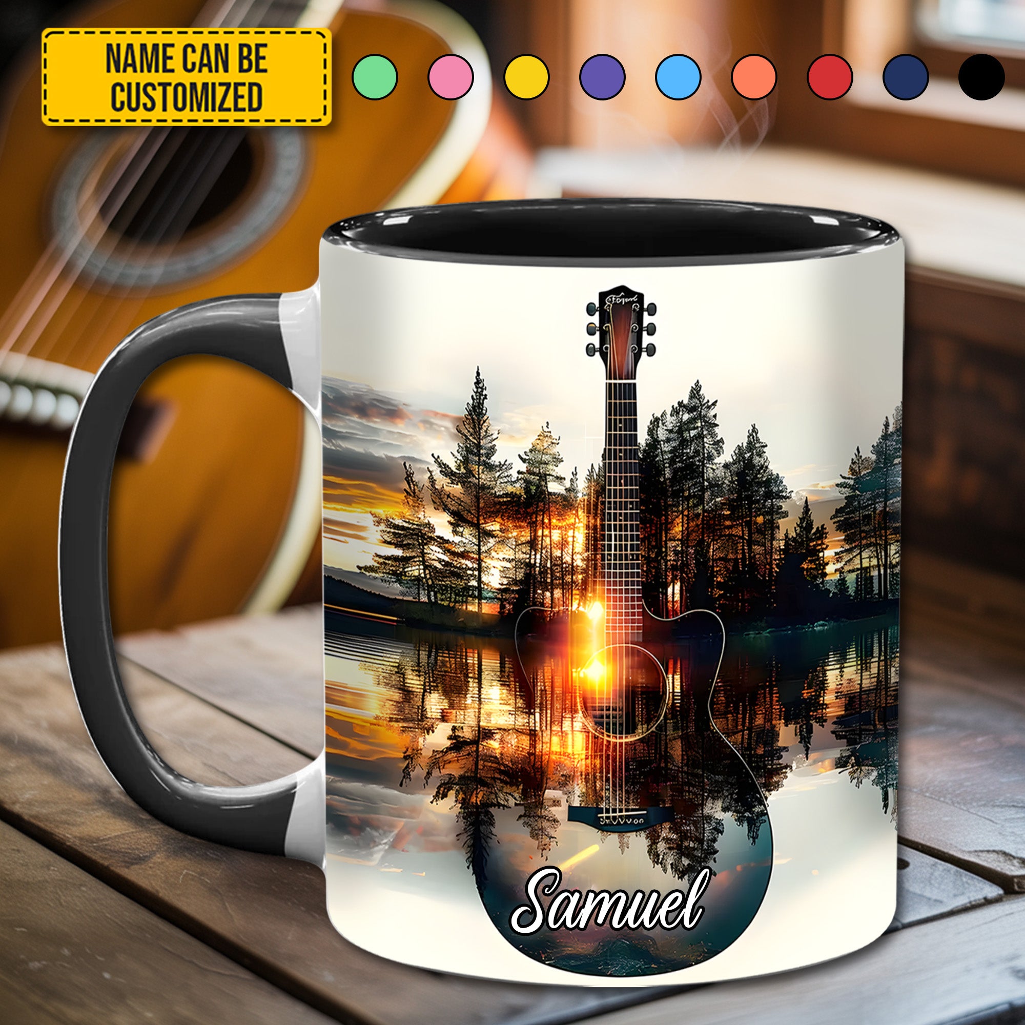 Personalized Guitar Accent Mug Fantasy Guitar Unique Gifts For Guitar Players - Image 5