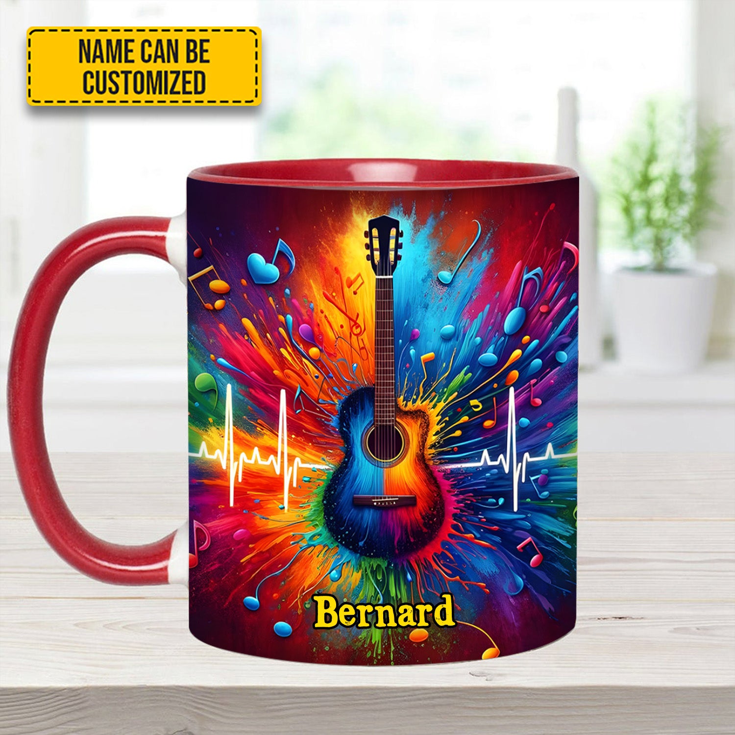 Personalized Guitar Accent Mug Guitar Colorful Cool Gifts For Guitar Players - Image 7