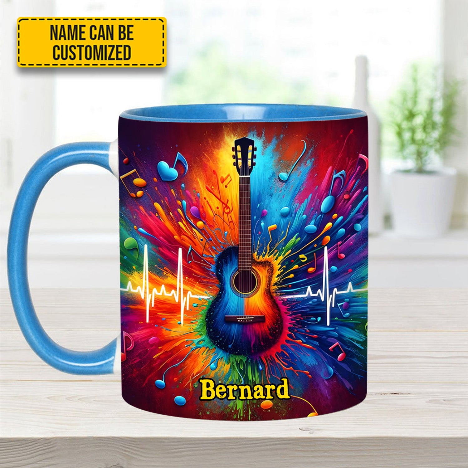 Personalized Guitar Accent Mug Guitar Colorful Cool Gifts For Guitar Players - Image 9