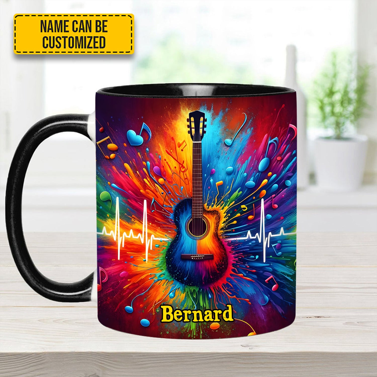 Personalized Guitar Accent Mug Guitar Colorful Cool Gifts For Guitar Players - Image 6