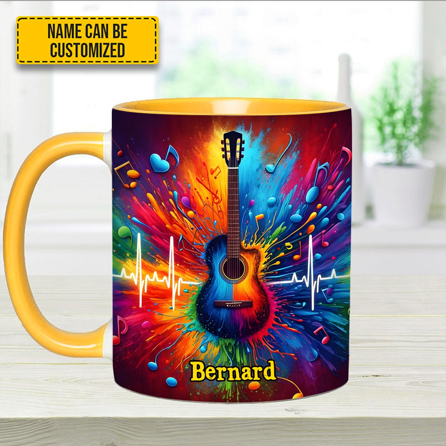 Personalized Guitar Accent Mug Guitar Colorful Cool Gifts For Guitar Players - Image 13