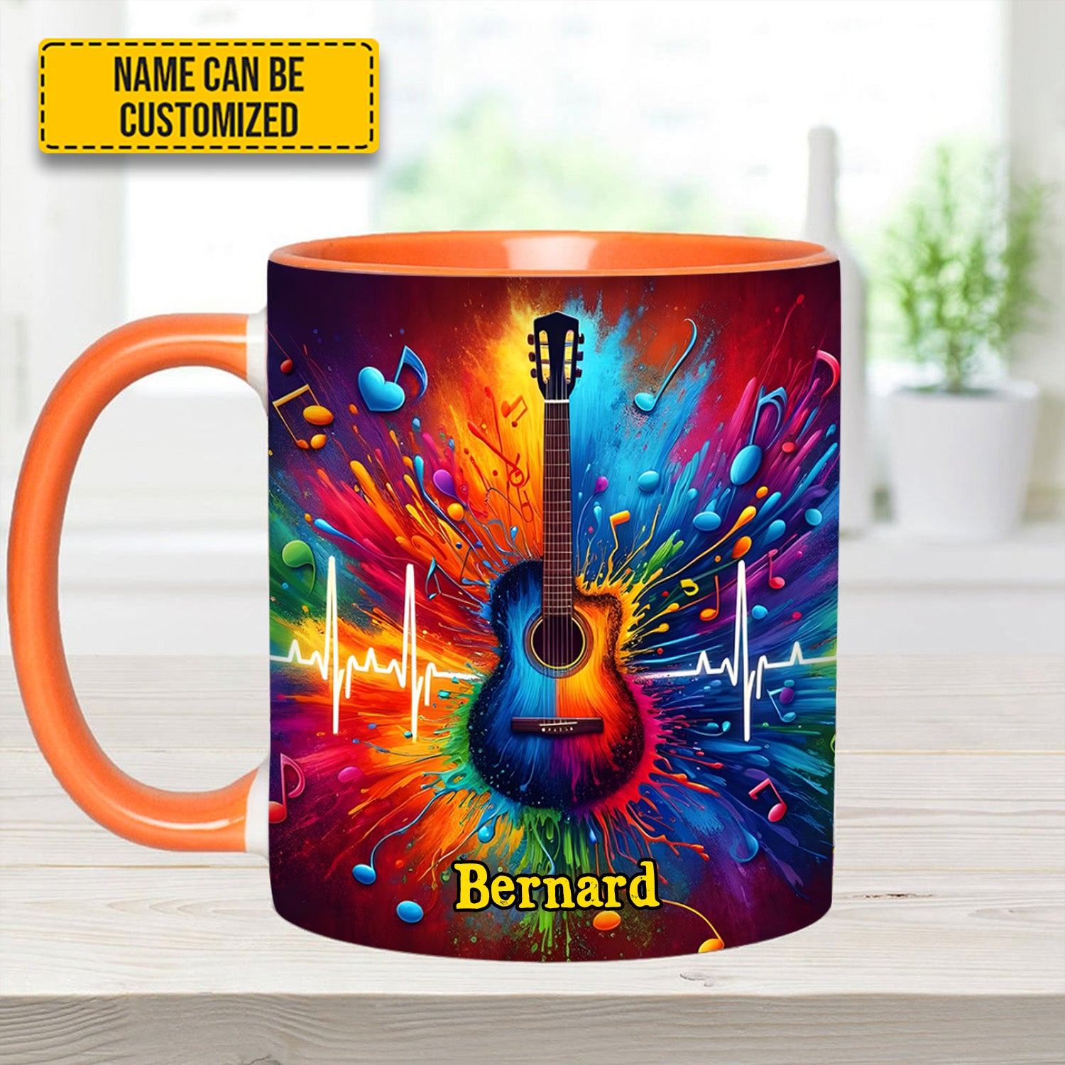 Personalized Guitar Accent Mug Guitar Colorful Cool Gifts For Guitar Players - Image 11