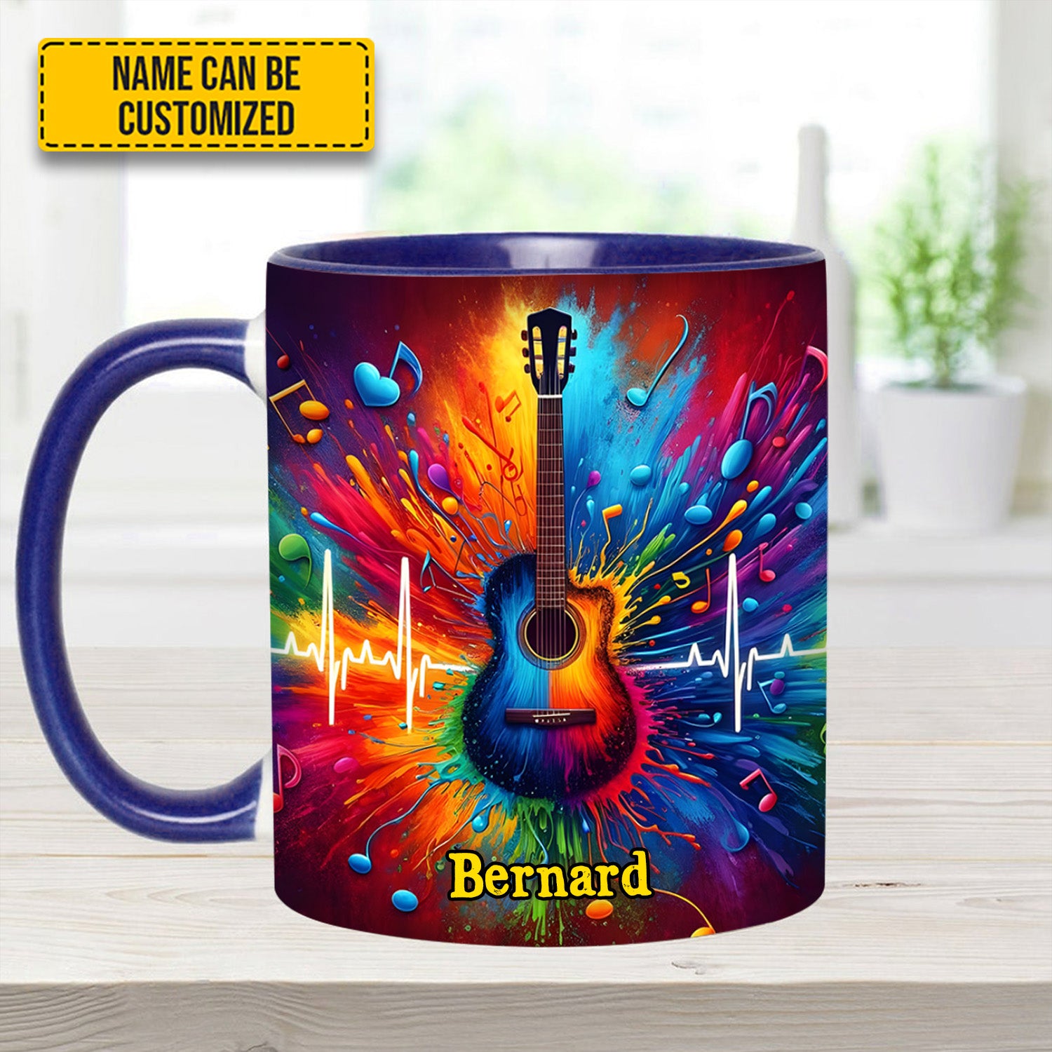 Personalized Guitar Accent Mug Guitar Colorful Cool Gifts For Guitar Players - Image 10