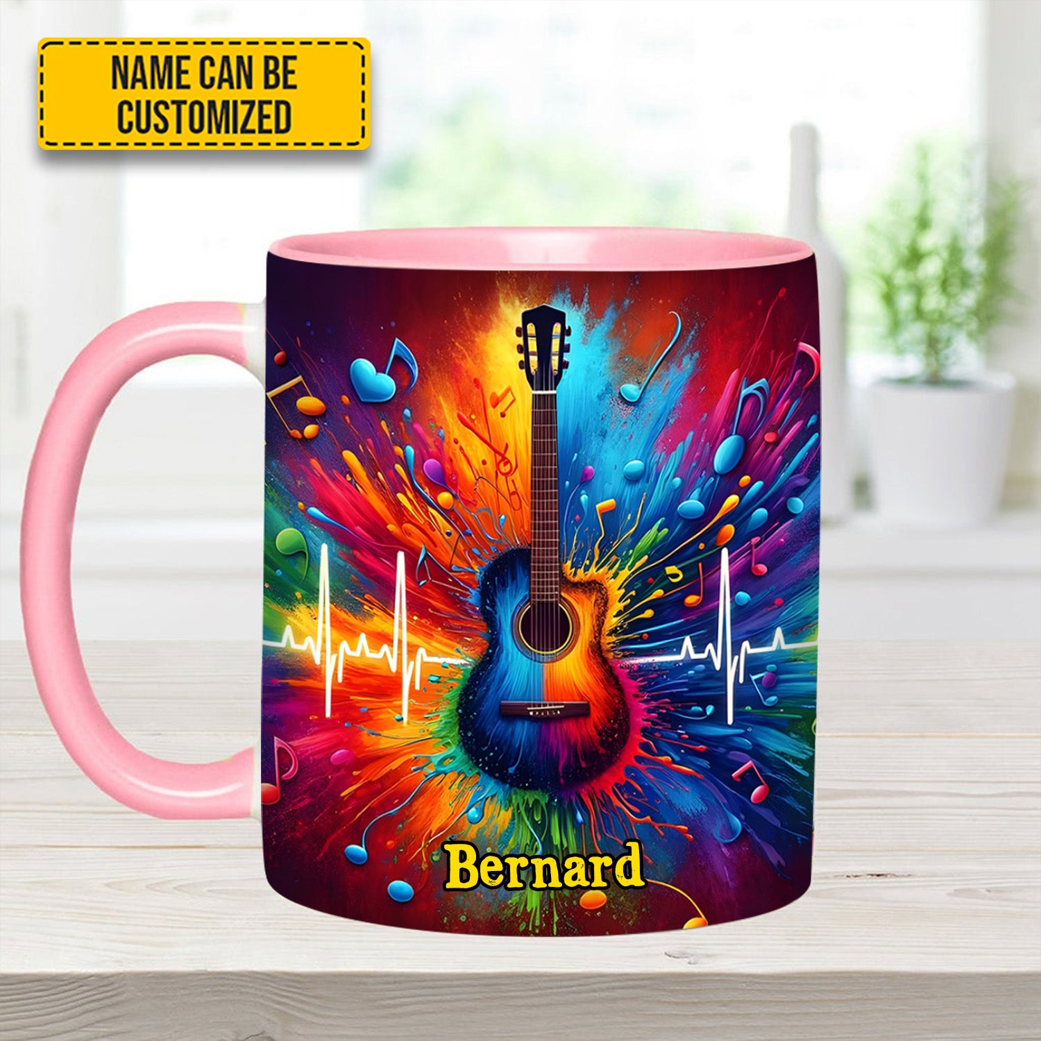 Personalized Guitar Accent Mug Guitar Colorful Cool Gifts For Guitar Players - Image 12