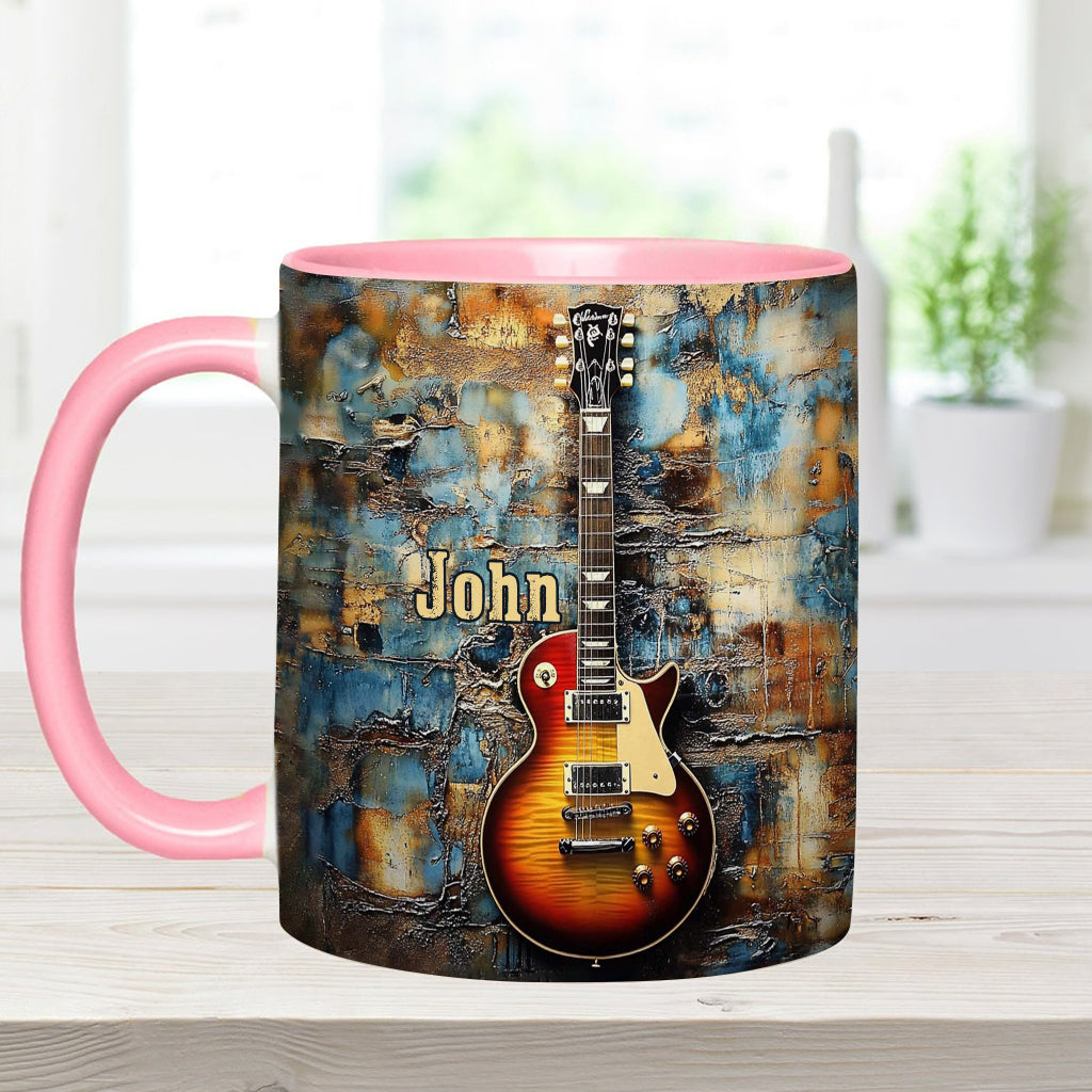 Personalized Guitar Accent Mug Vintage Electric Guitar Great Gifts For Guitar Players - Image 10