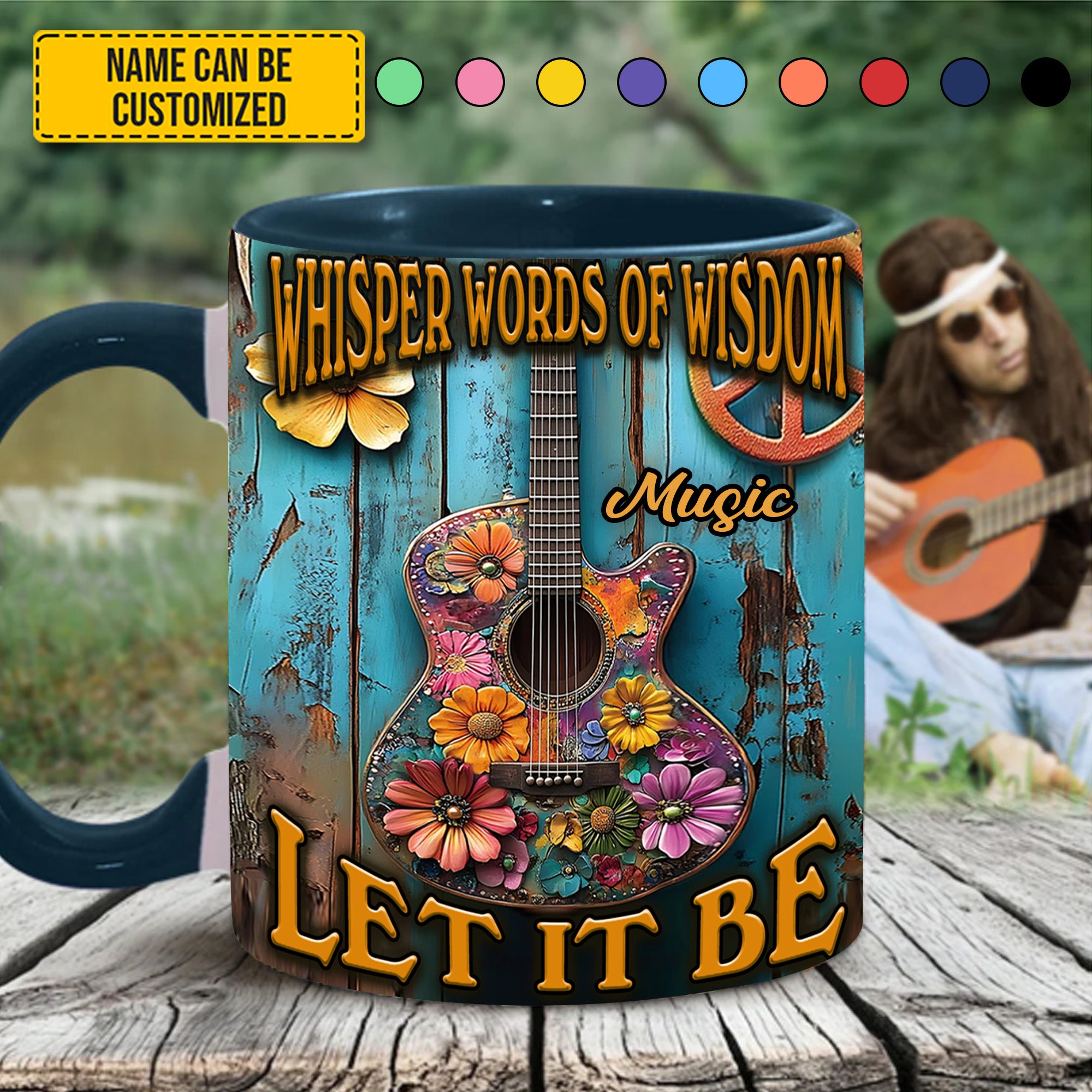 Personalized Guitar Accent Mug Whisper Words Of Wisdom Gifts For Guitar Enthusiasts - Image 4